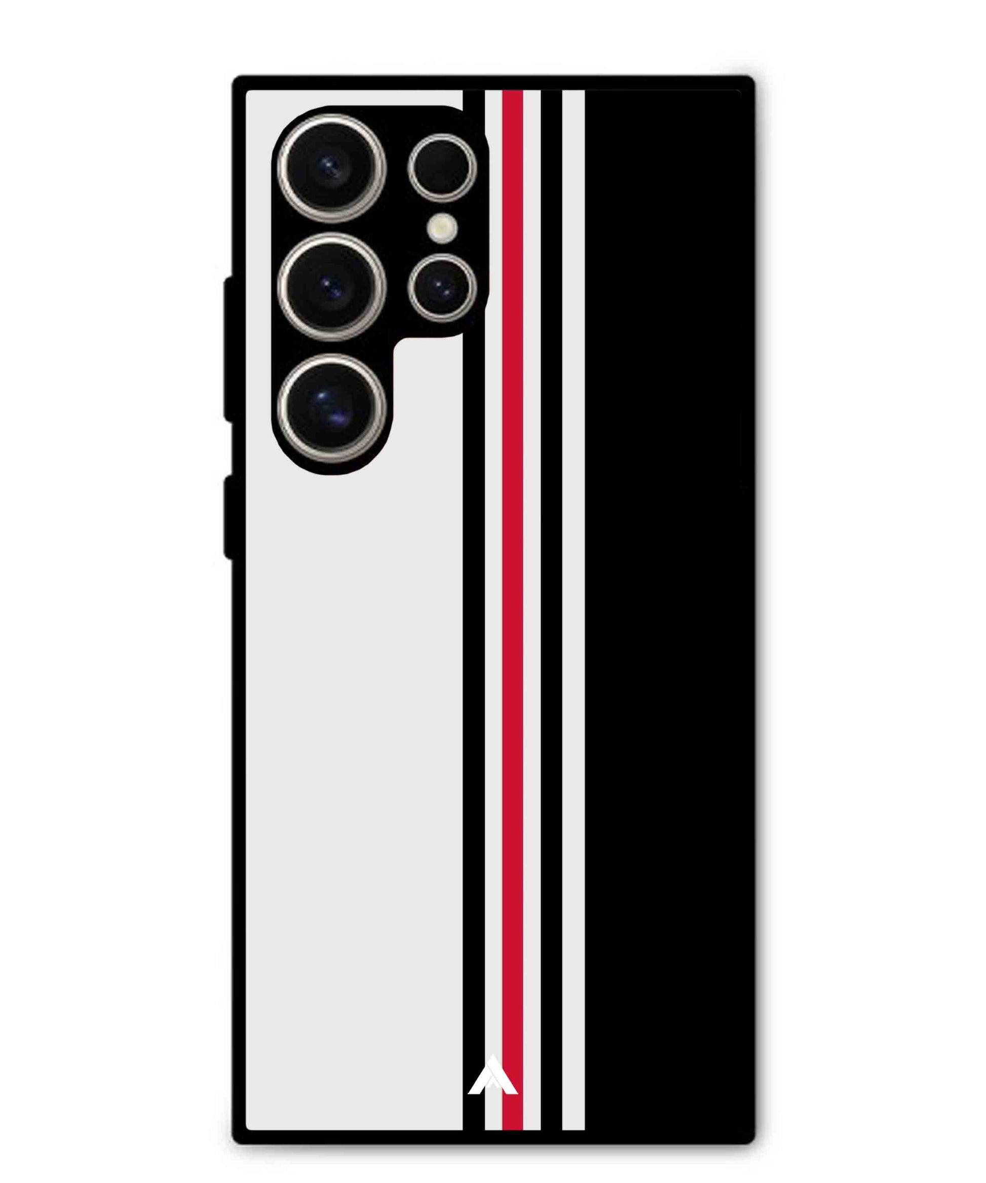 Stripe Pattern 3 Metal Back Cover Phone Case for Samsung Galaxy S24 Ultra