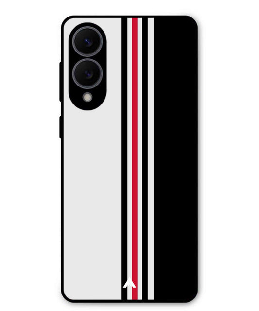 Stripe Pattern 3 Metal Back Cover Phone Case for Samsung Galaxy S25 Edge