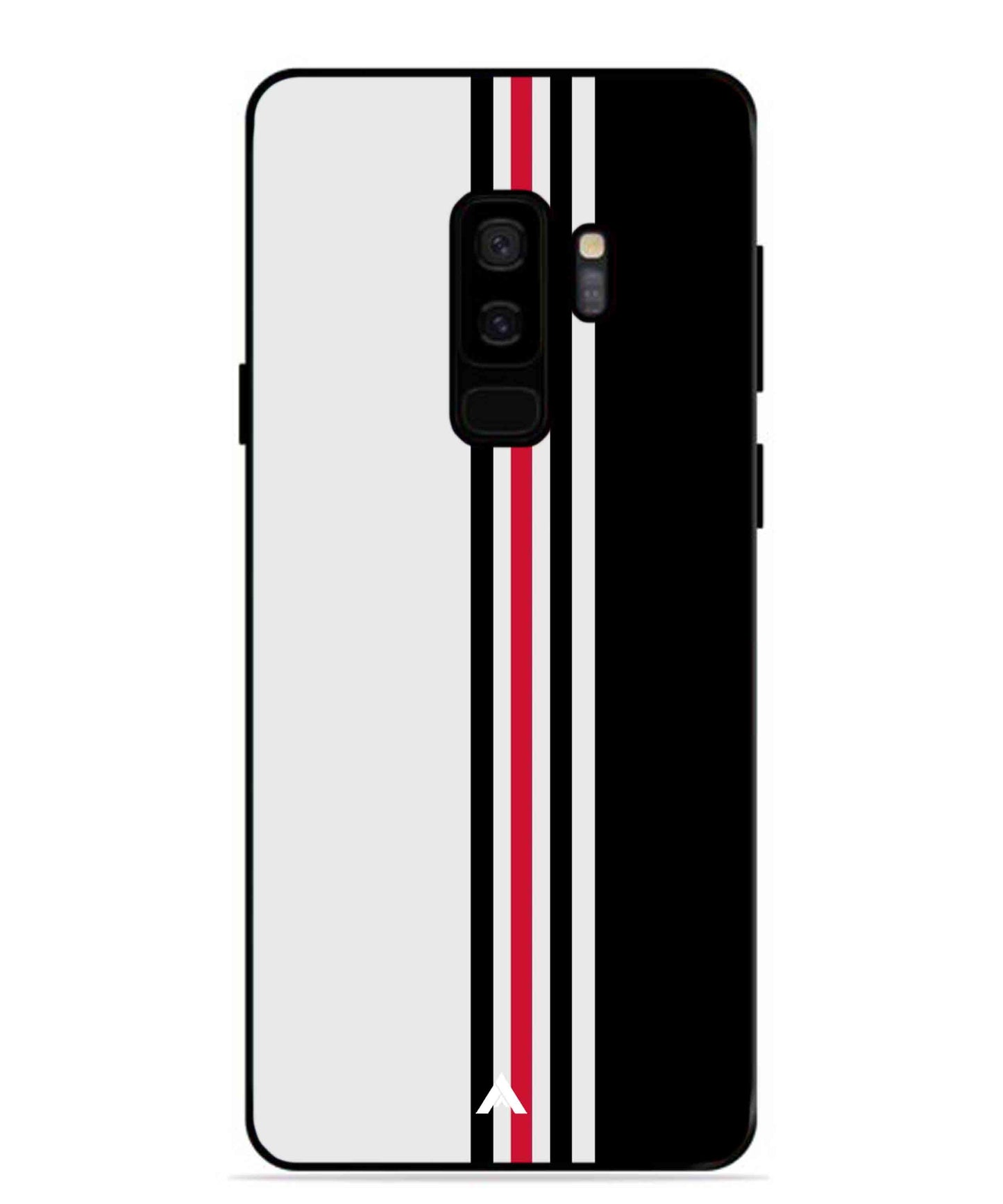 Stripe Pattern 3 Metal Back Cover Phone Case for Samsung Galaxy S9 Plus