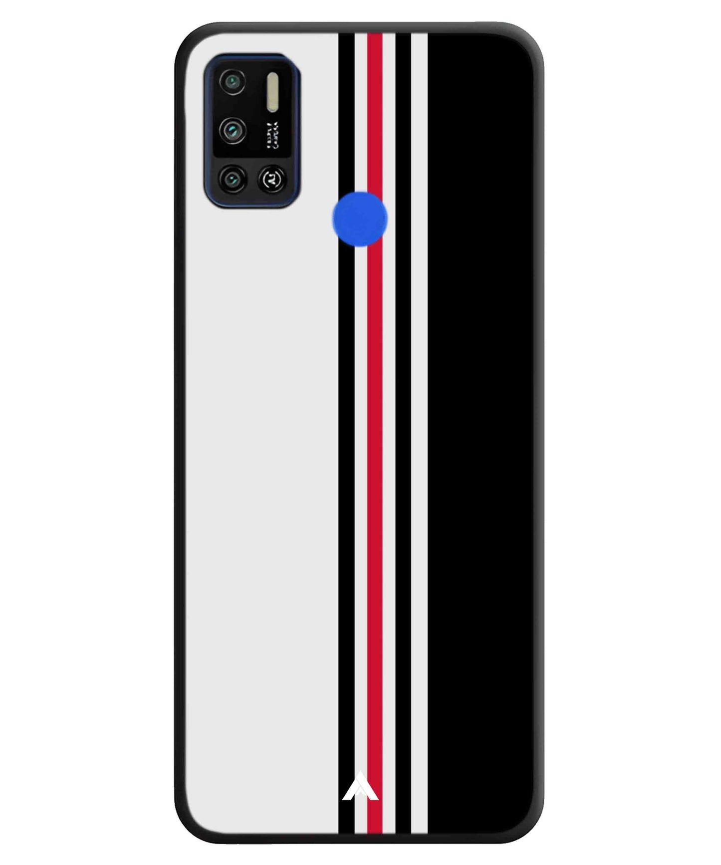 Stripe Pattern 3 Metal Back Cover Phone Case for Tecno Spark 6 Air
