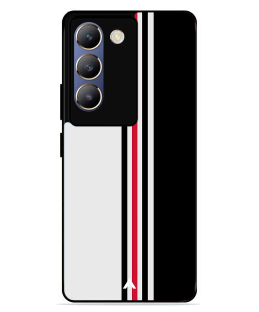 Stripe Pattern 3 Metal Back Cover Phone Case for Vivo T3