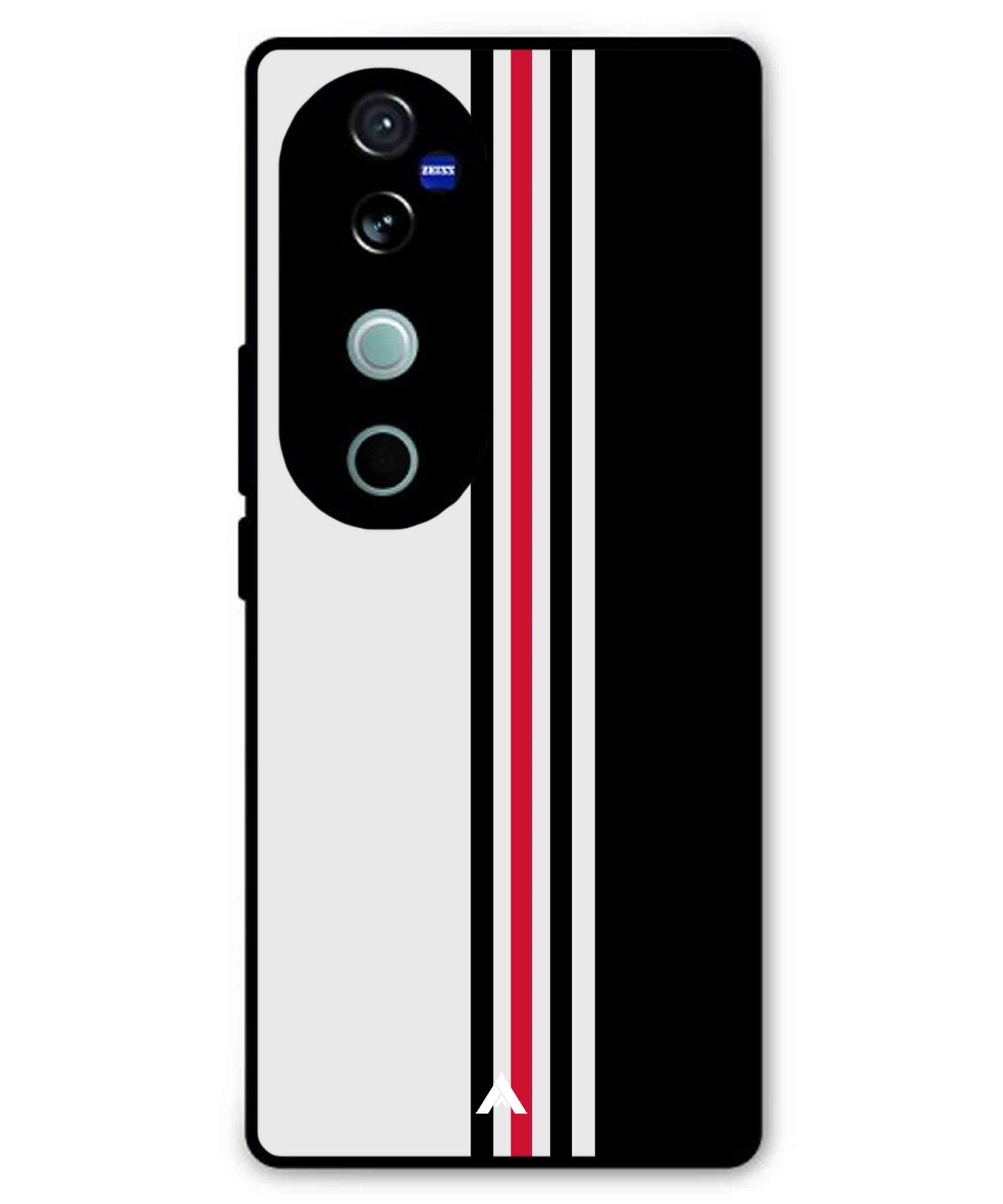 Stripe Pattern 3 Metal Back Cover Phone Case for Vivo T3 Ultra