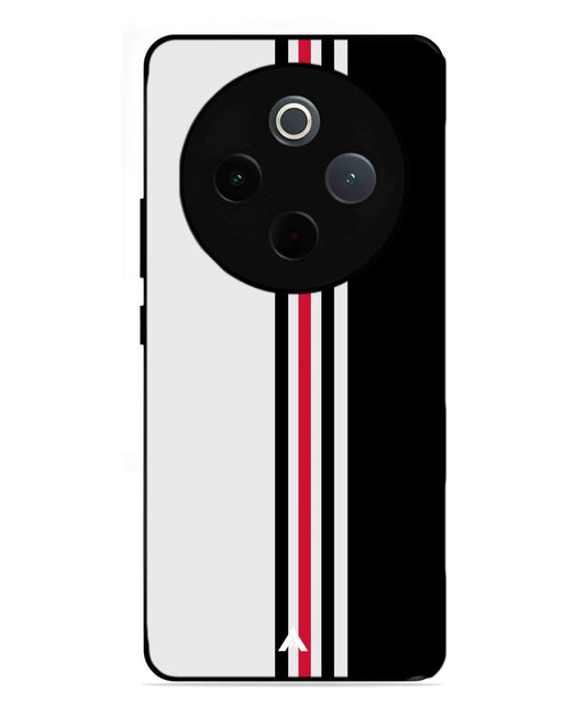 Stripe Pattern 3 Metal Back Cover Phone Case for Vivo T4