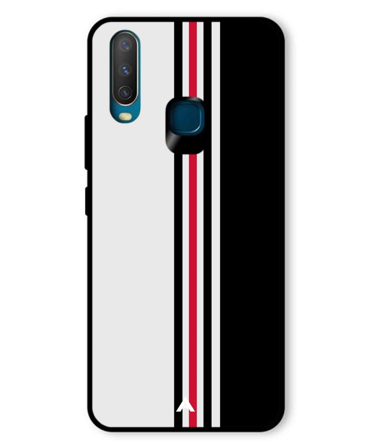 Stripe Pattern 3 Metal Back Cover Phone Case for Vivo Y12