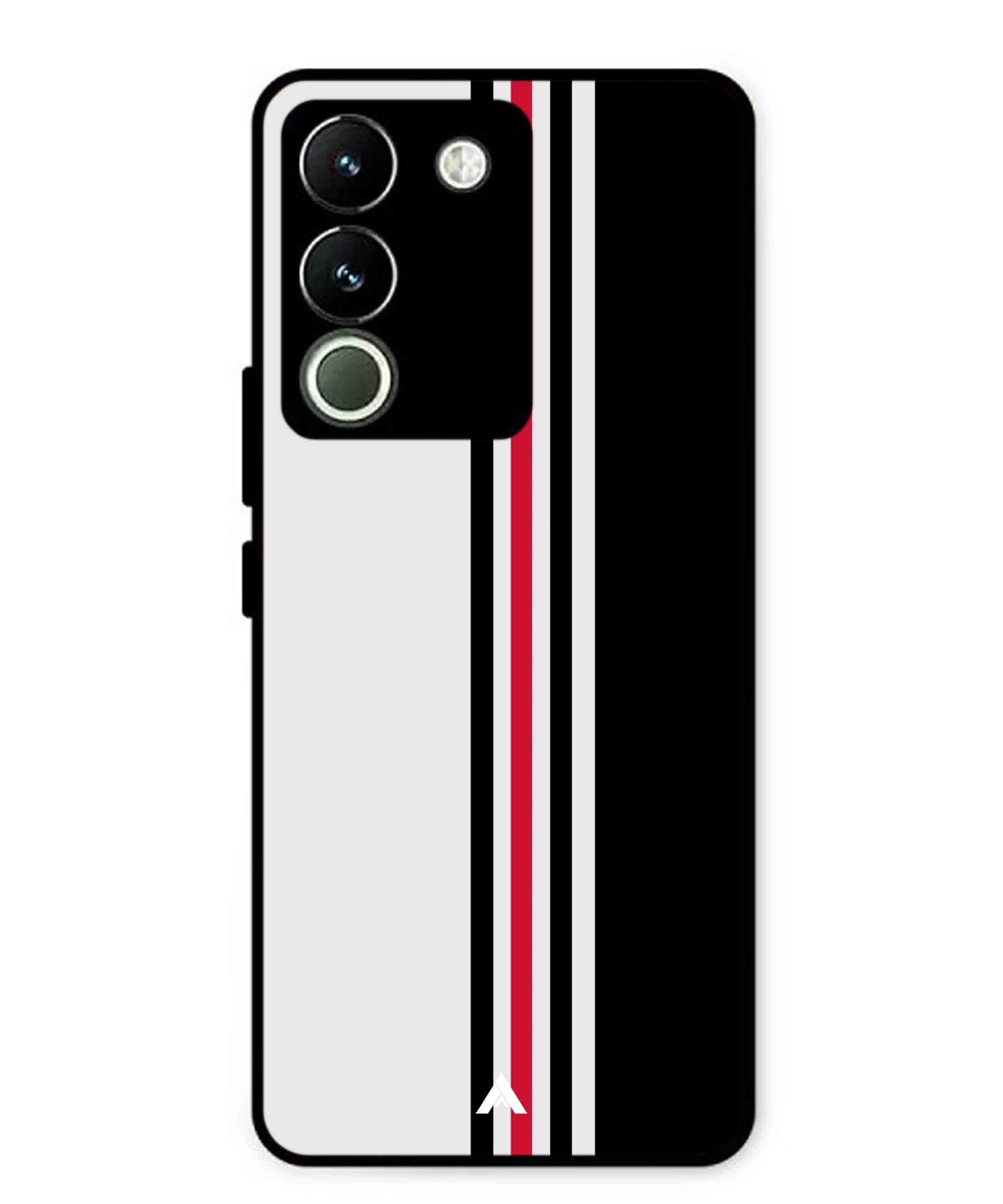 Stripe Pattern 3 Metal Back Cover Phone Case for Vivo Y200