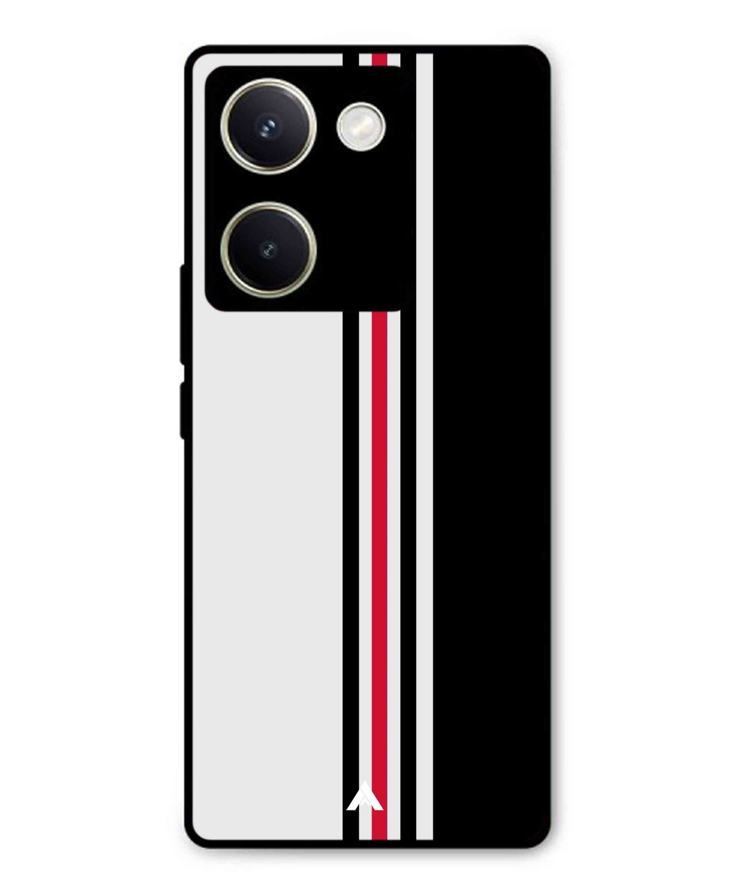 Stripe Pattern 3 Metal Back Cover Phone Case for Vivo Y200 Pro
