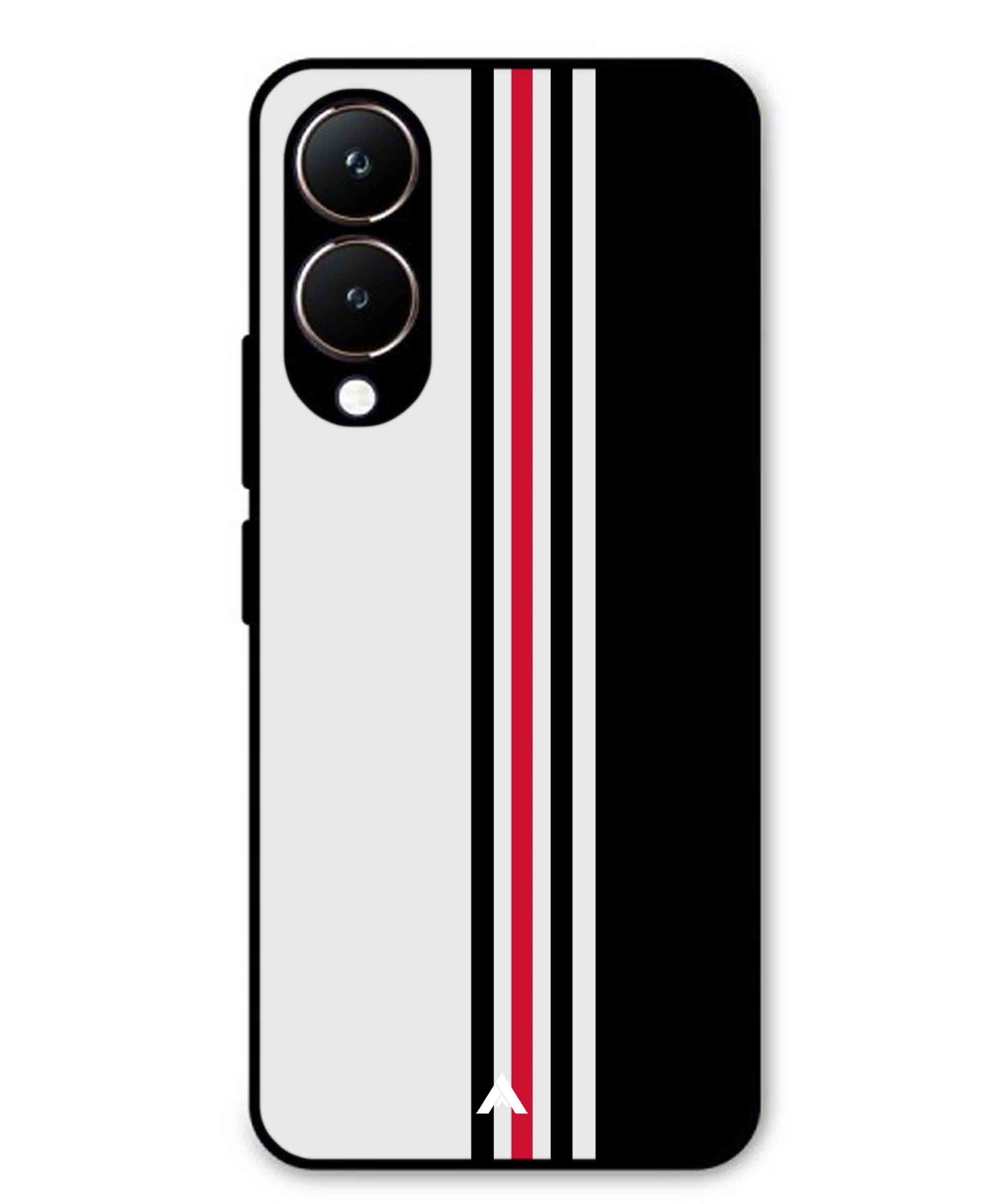 Stripe Pattern 3 Metal Back Cover Phone Case for Vivo Y28
