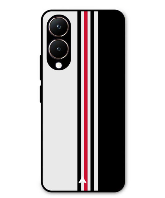 Stripe Pattern 3 Metal Back Cover Phone Case for Vivo Y28