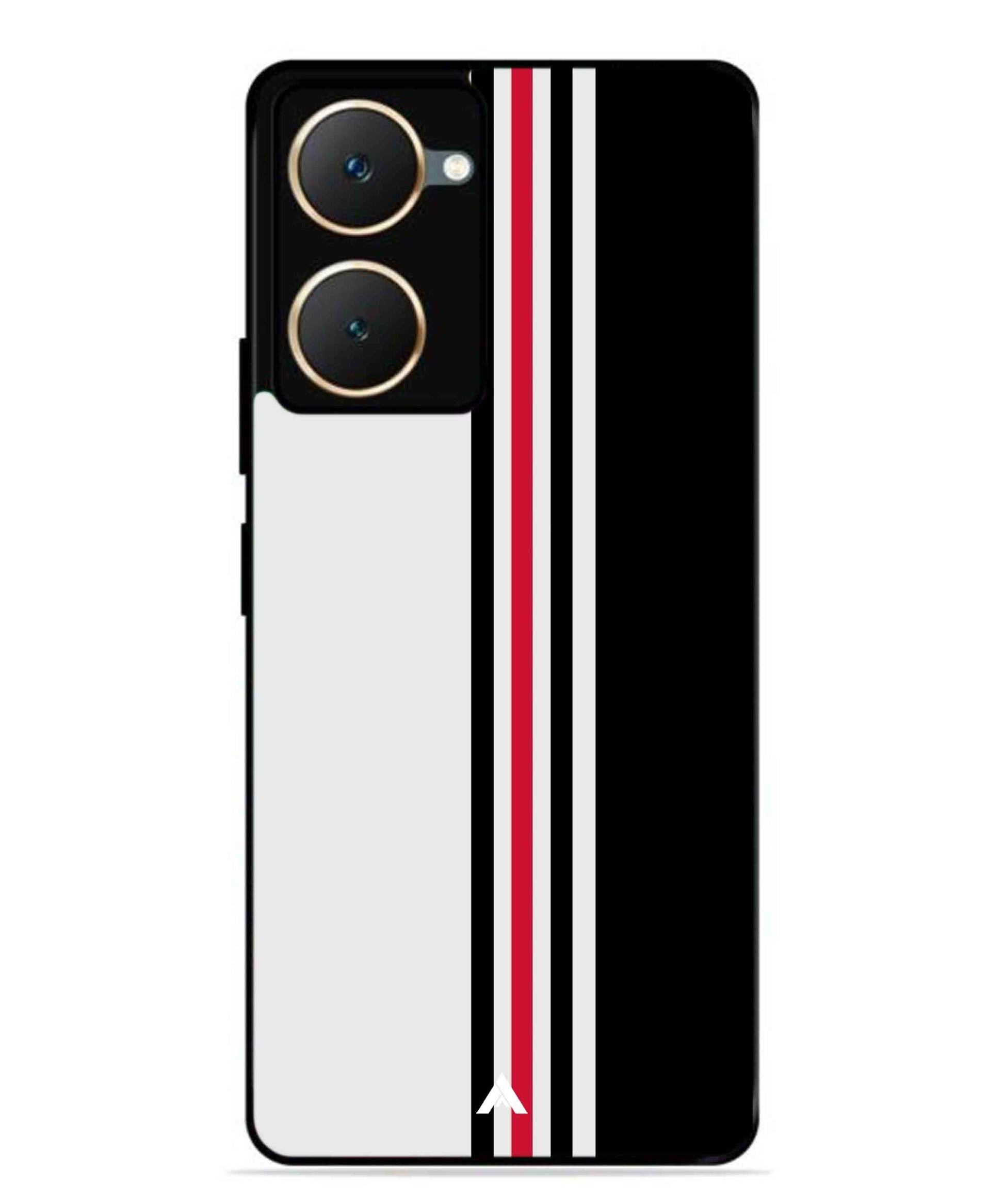 Stripe Pattern 3 Metal Back Cover Phone Case for Vivo Y28s