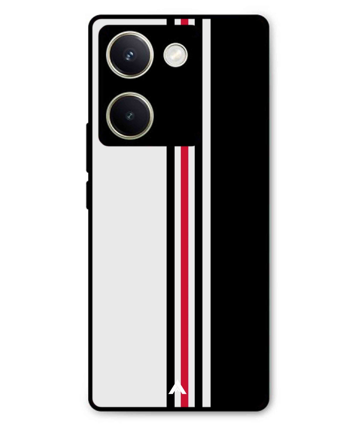 Stripe Pattern 3 Metal Back Cover Phone Case for Vivo Y300 Plus