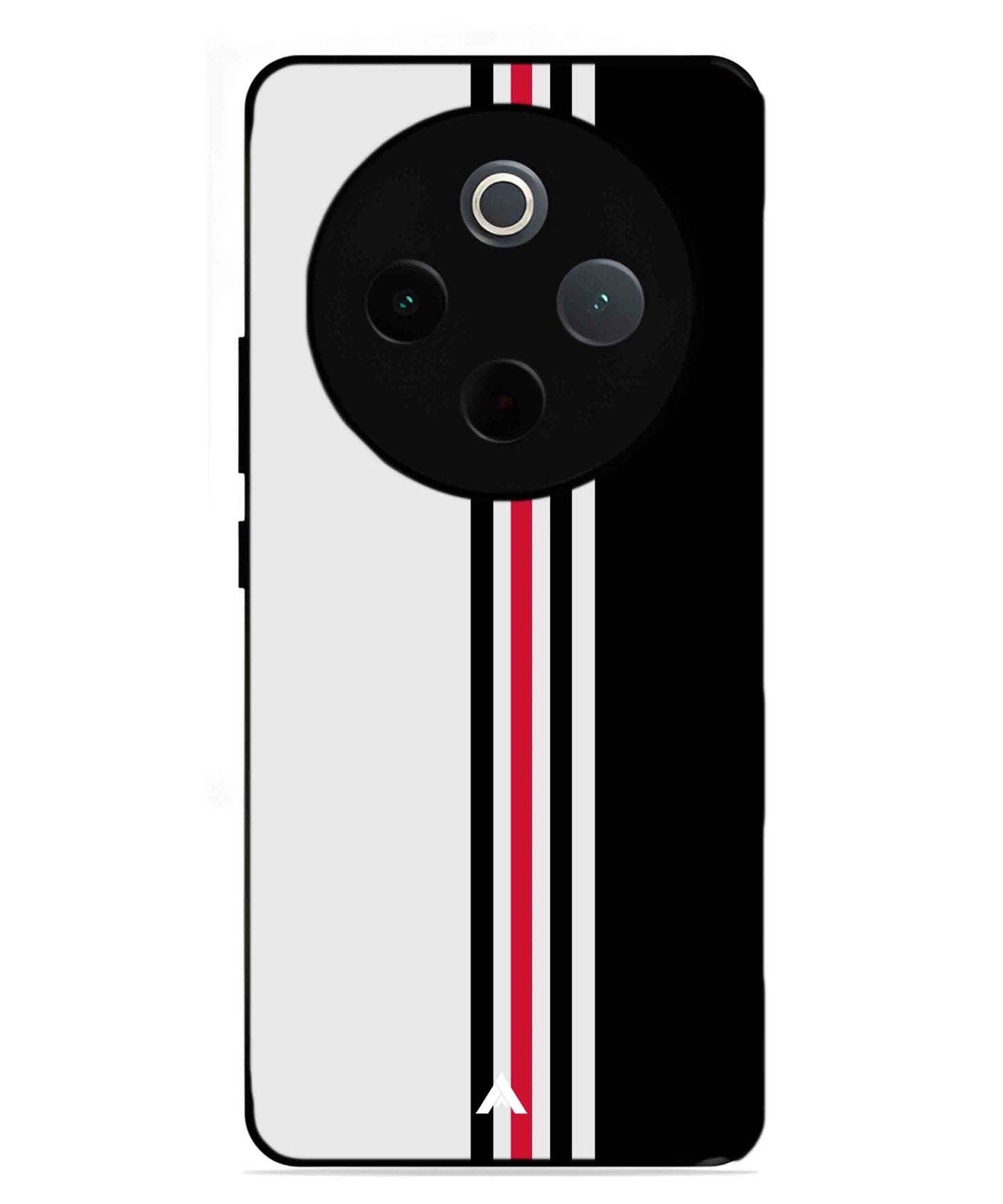 Stripe Pattern 3 Metal Back Cover Phone Case for Vivo Y300 Pro