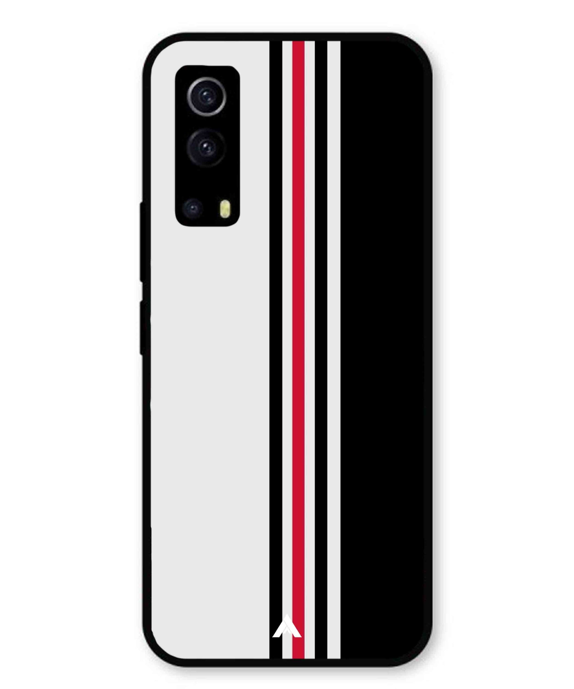 Stripe Pattern 3 Metal Back Cover Phone Case for Vivo Y53s