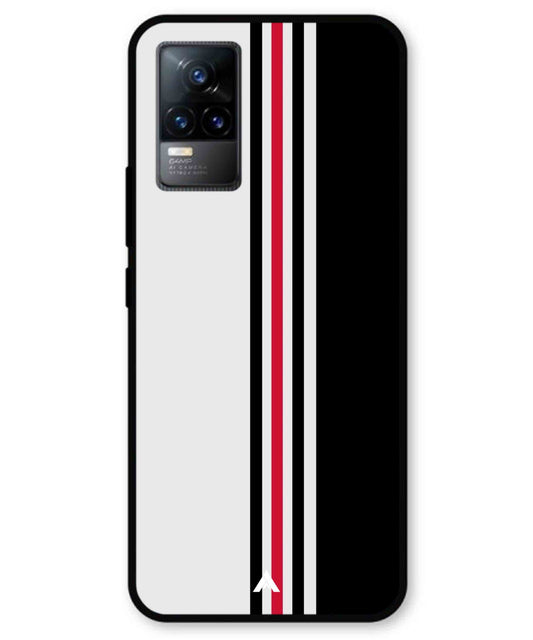 Stripe Pattern 3 Metal Back Cover Phone Case for Vivo Y73