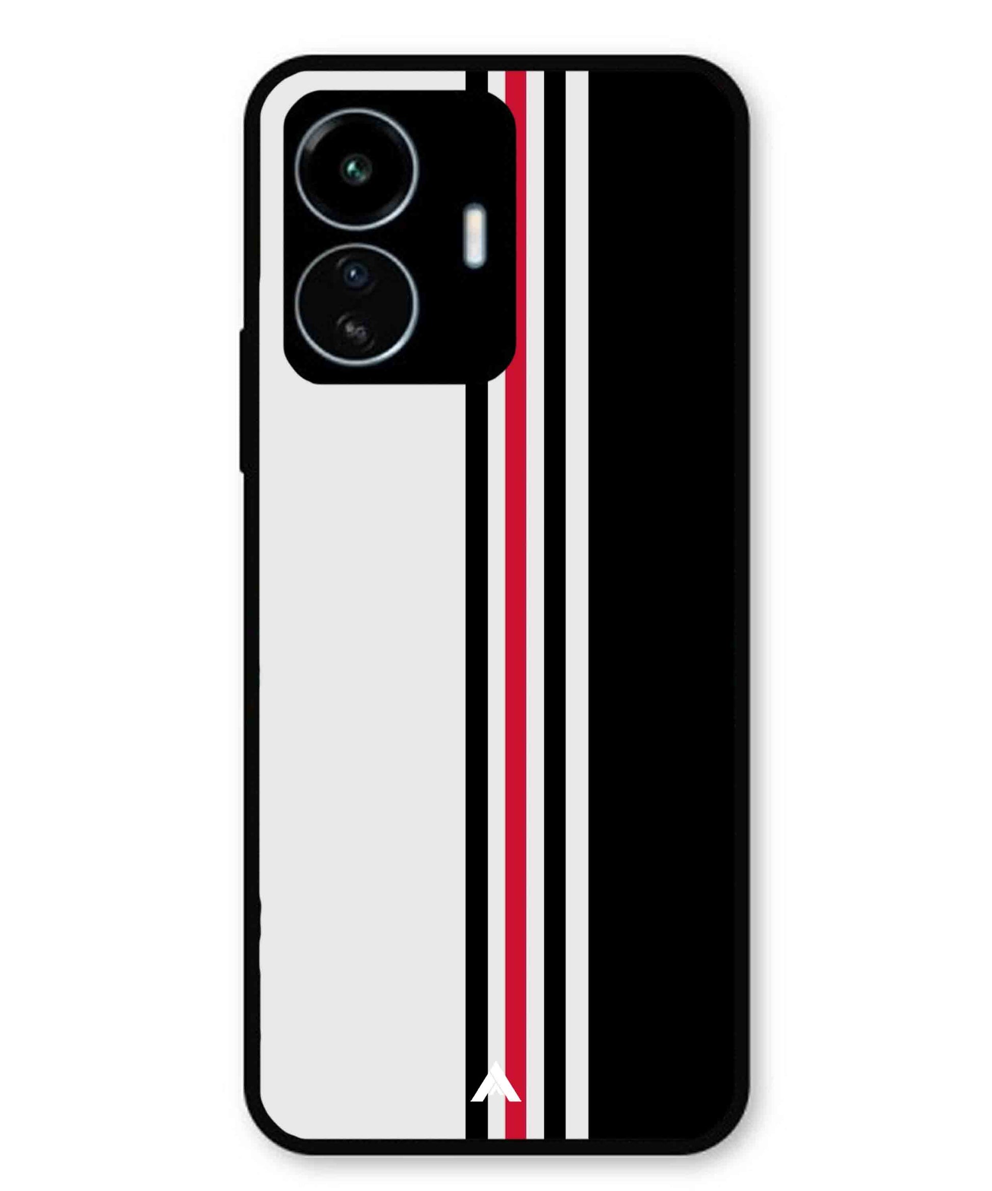 Stripe Pattern 3 Metal Back Cover Phone Case for Vivo Y77