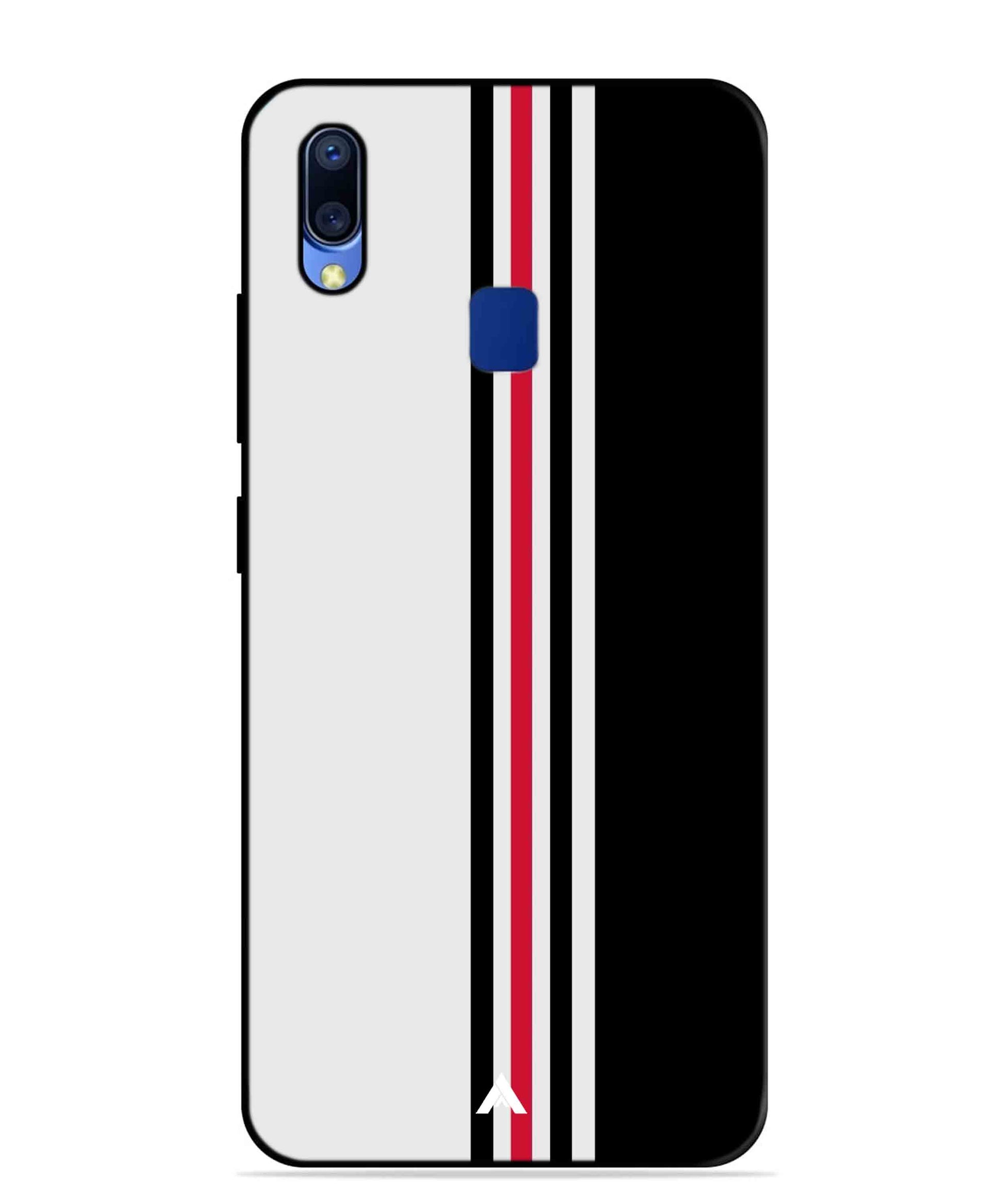 Stripe Pattern 3 Metal Back Cover Phone Case for Vivo Y95