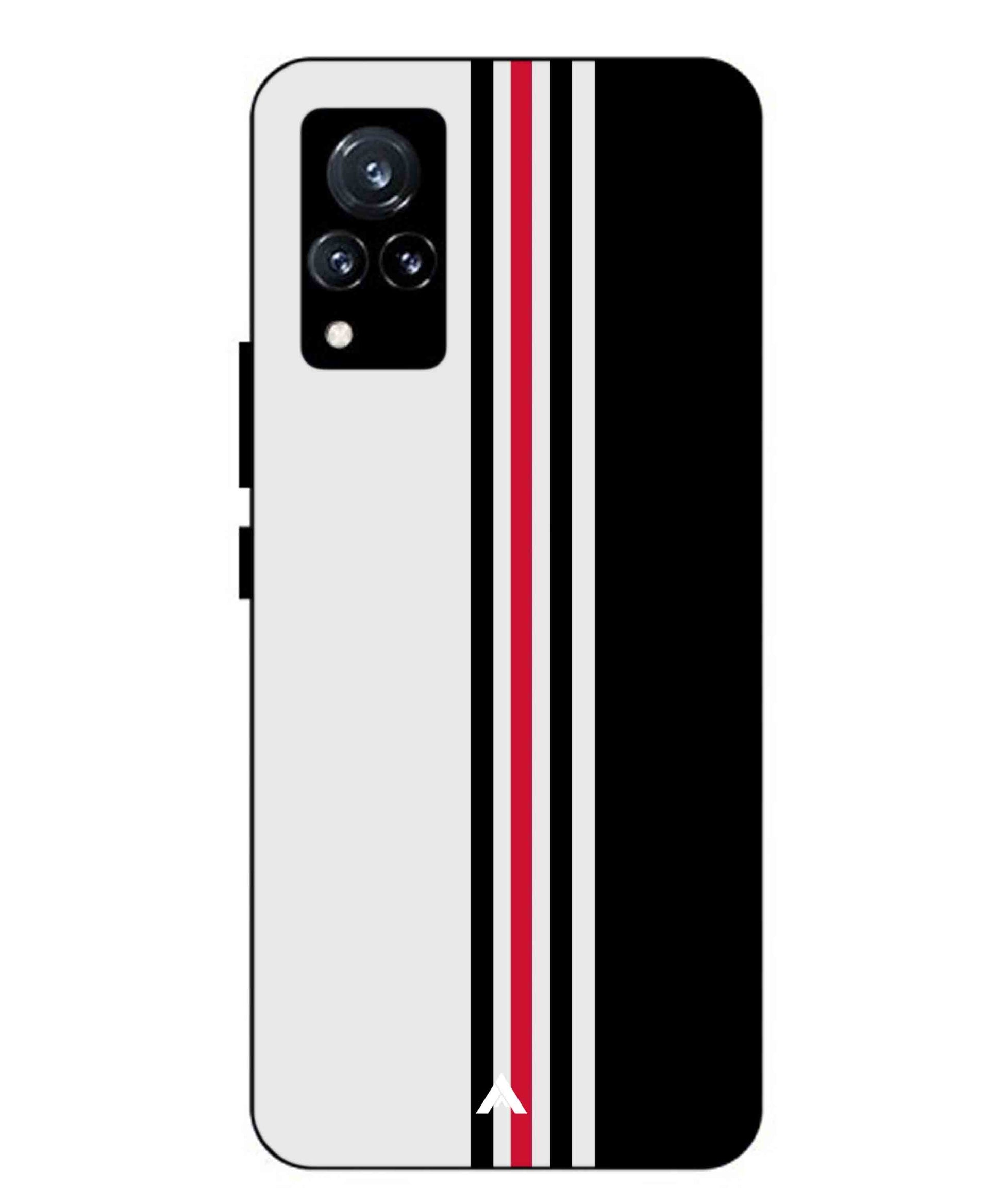 Stripe Pattern 3 Metal Back Cover Phone Case for Vivo v21