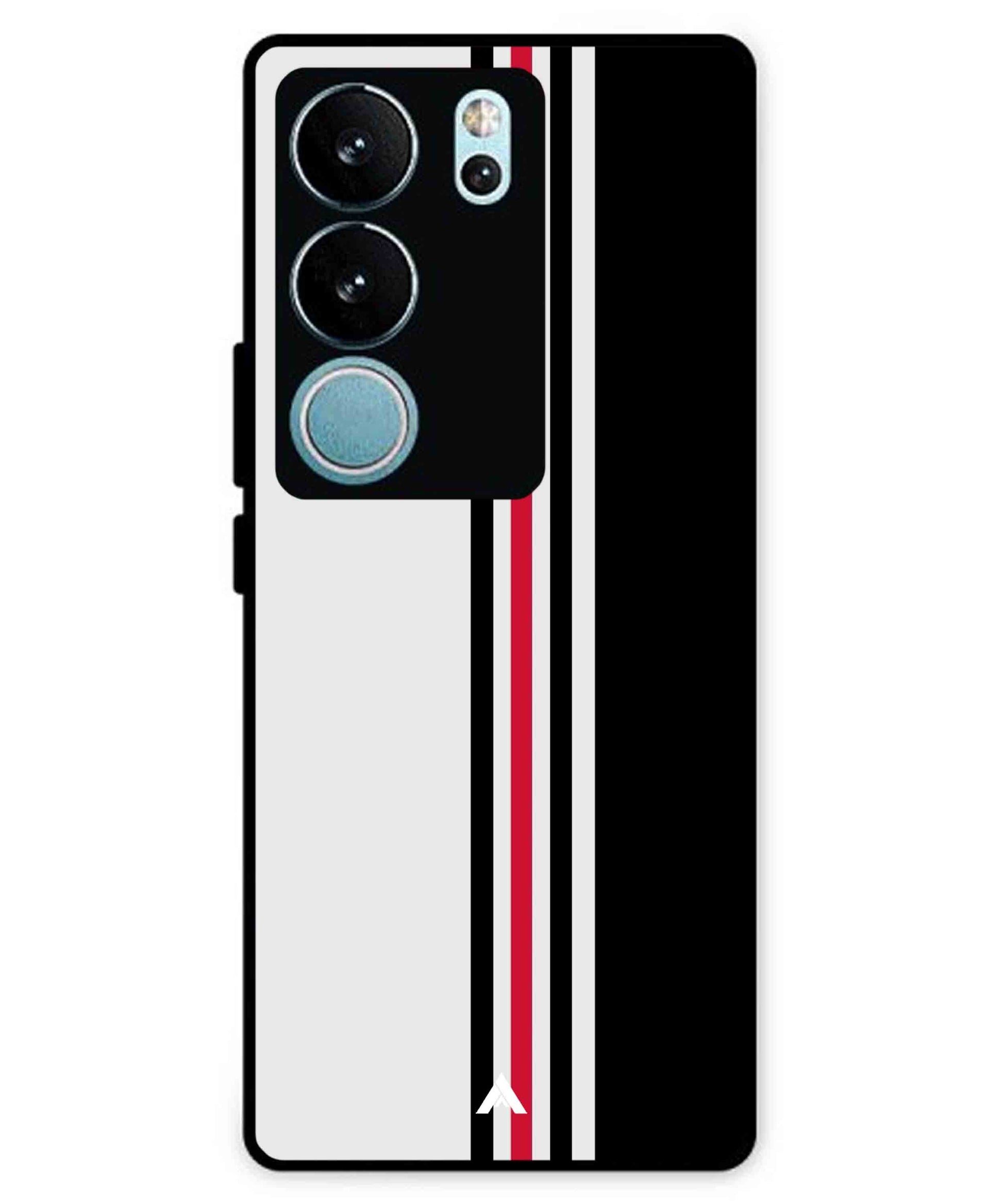 Stripe Pattern 3 Metal Back Cover Phone Case for Vivo v29