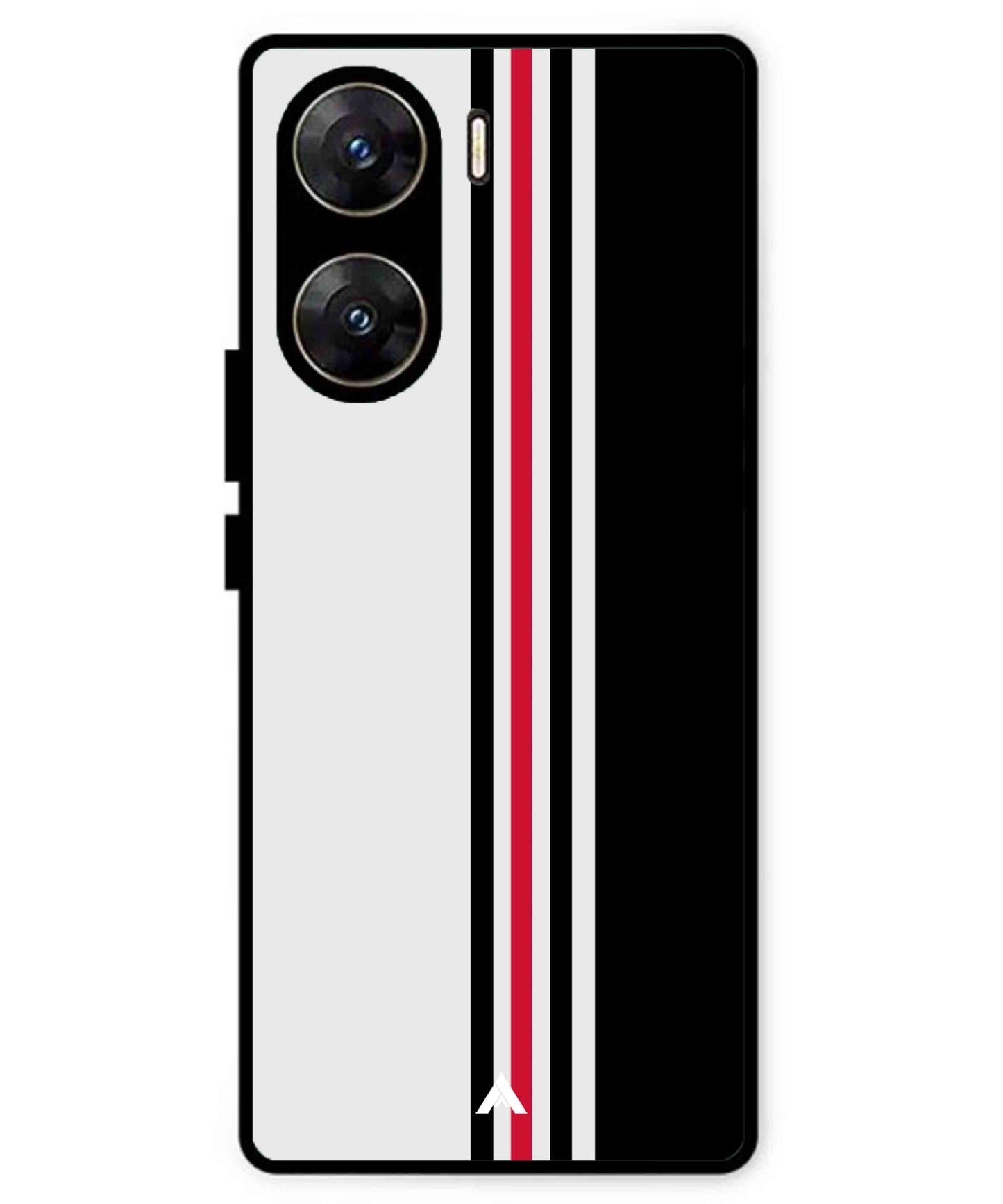 Stripe Pattern 3 Metal Back Cover Phone Case for Vivo v29e