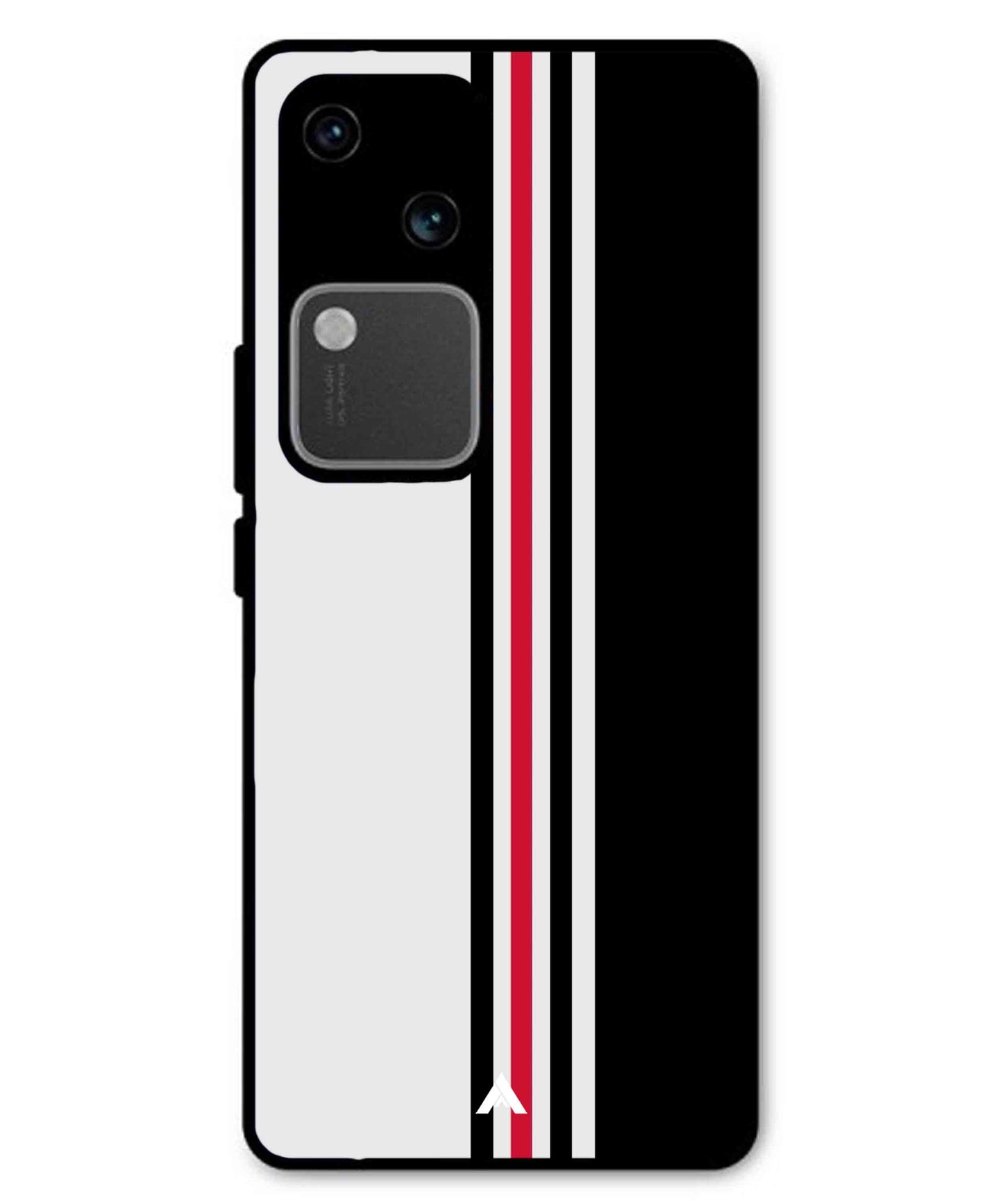 Stripe Pattern 3 Metal Back Cover Phone Case for Vivo v30