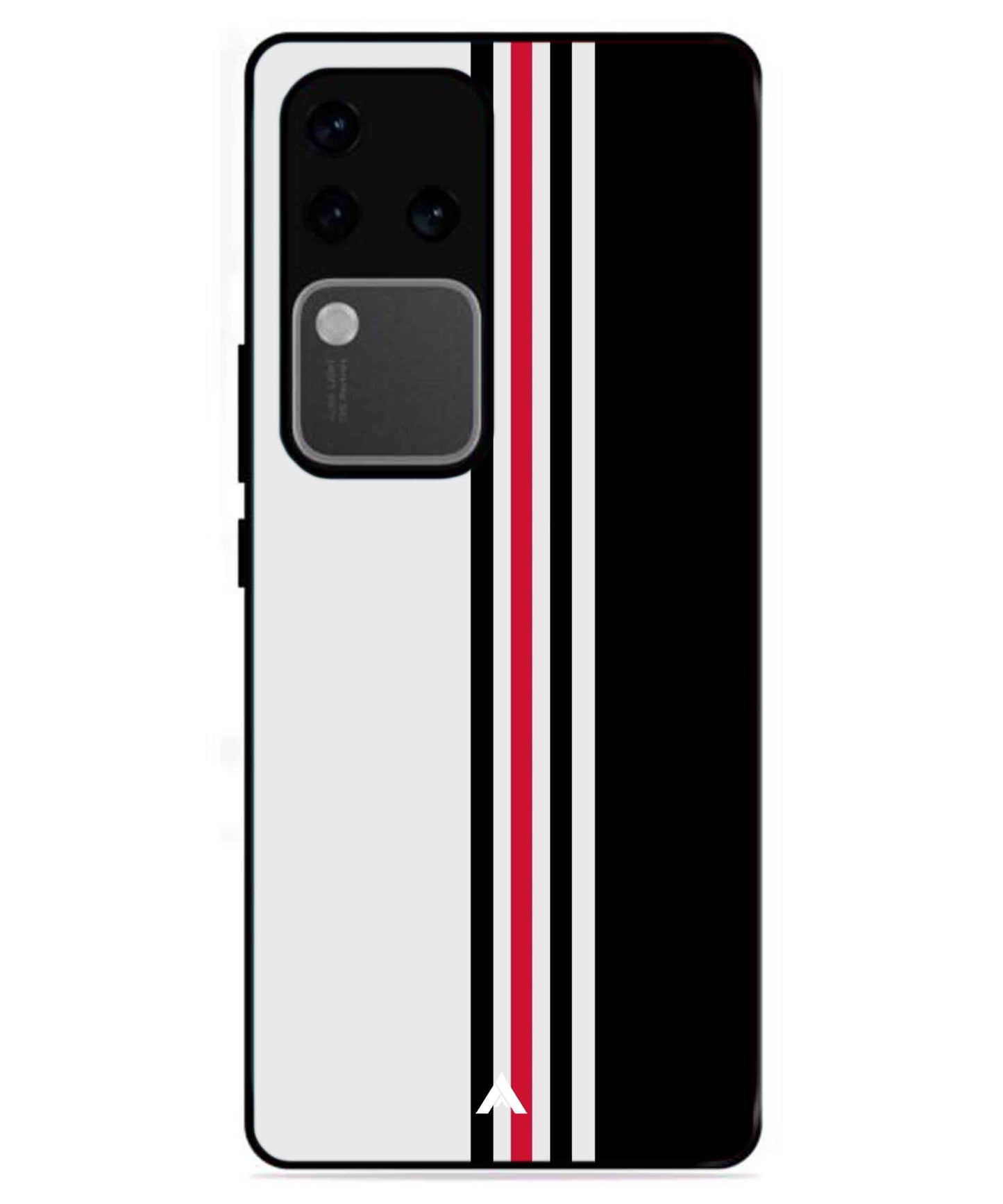 Stripe Pattern 3 Metal Back Cover Phone Case for Vivo v30 Pro