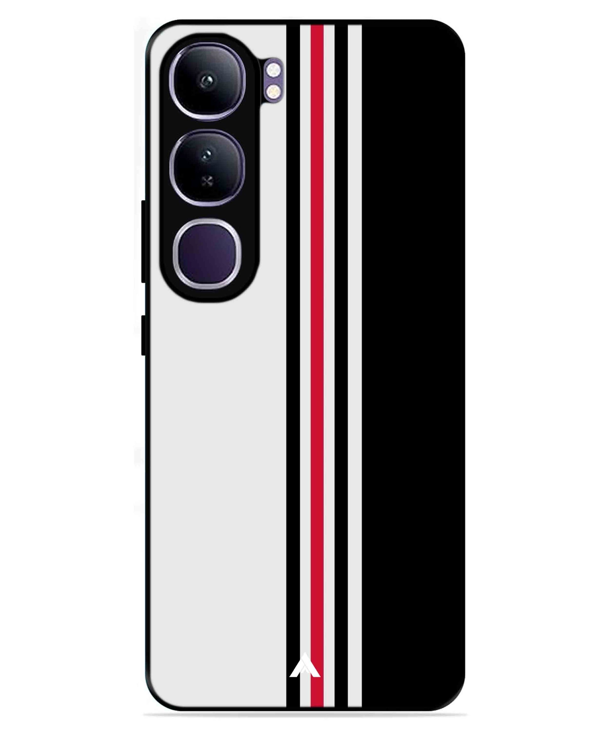 Stripe Pattern 3 Metal Back Cover Phone Case for Vivo v40 Lite