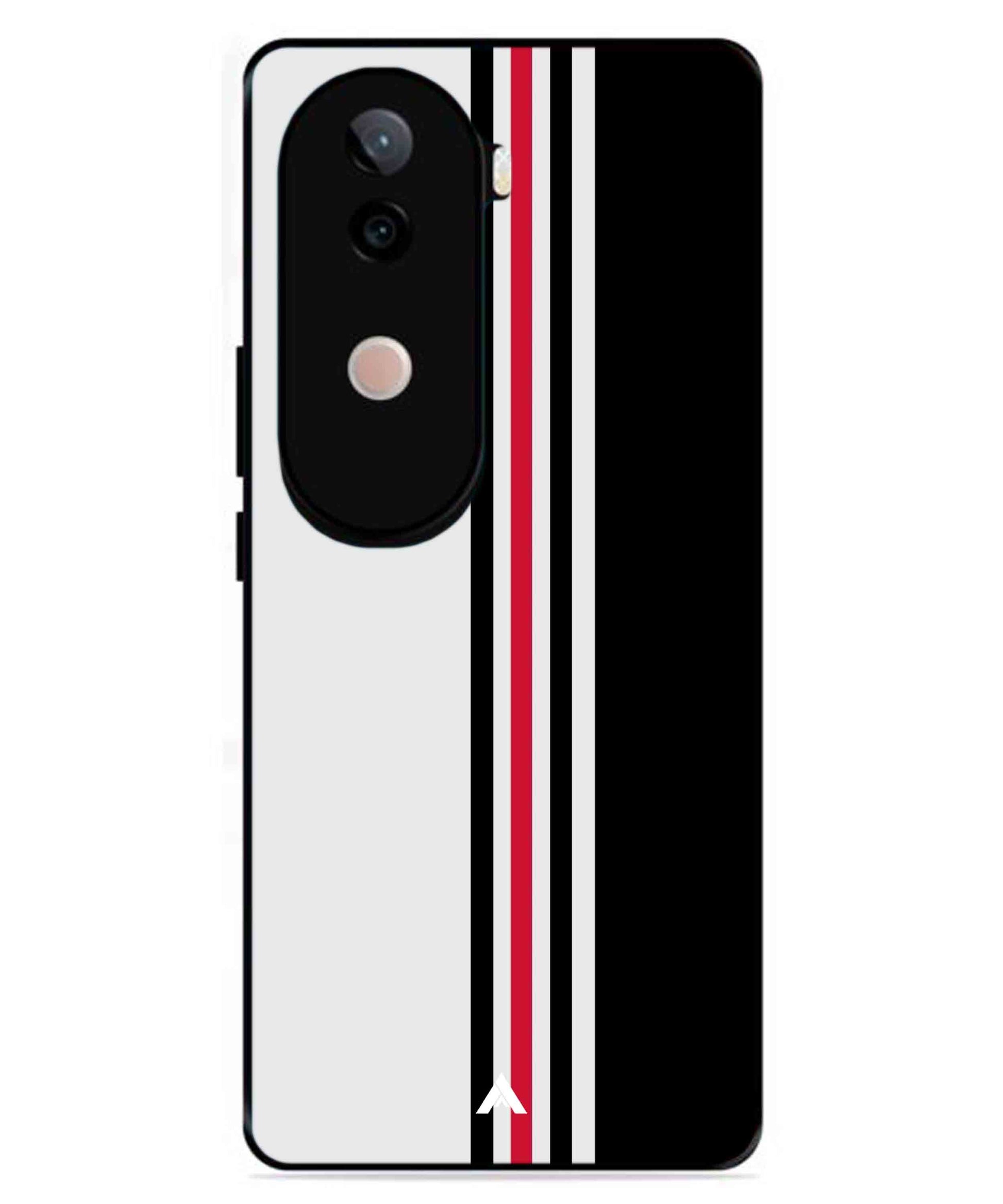 Stripe Pattern 3 Metal Back Cover Phone Case for Vivo v40e