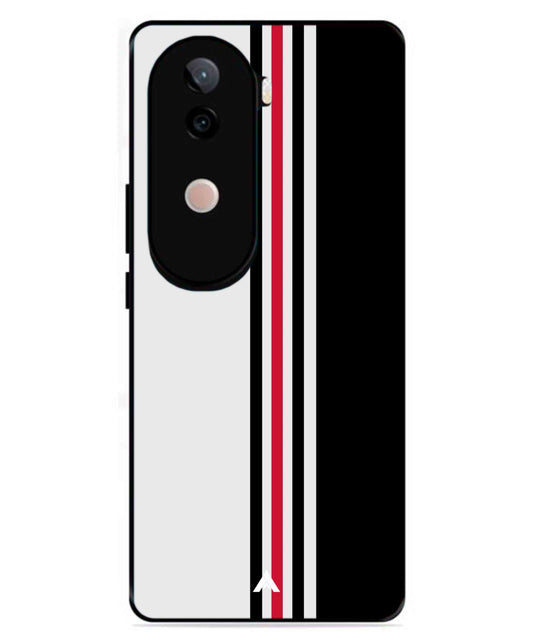 Stripe Pattern 3 Metal Back Cover Phone Case for Vivo v40e