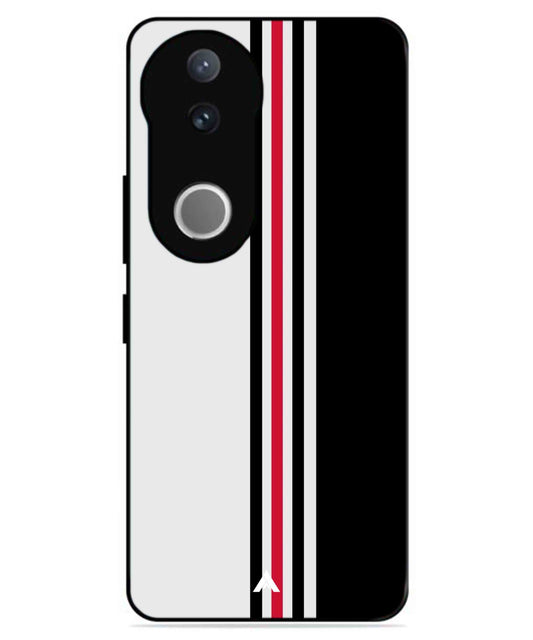 Stripe Pattern 3 Metal Back Cover Phone Case for Vivo v50