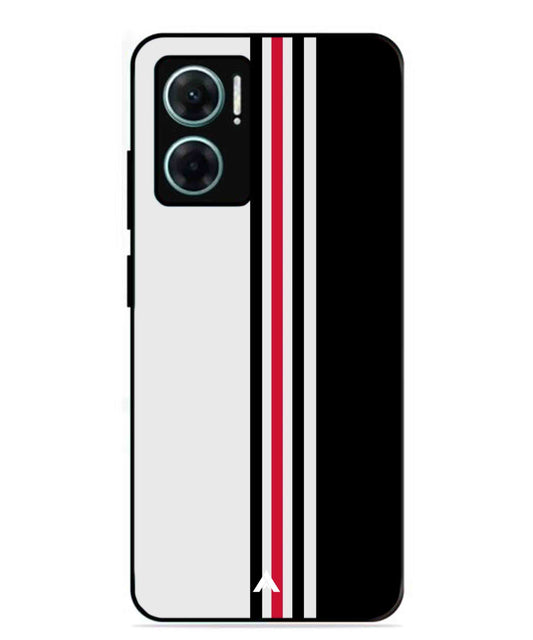 Stripe Pattern 3 Metal Back Cover Phone Case for Xiaomi Redmi 11 Prime 5G
