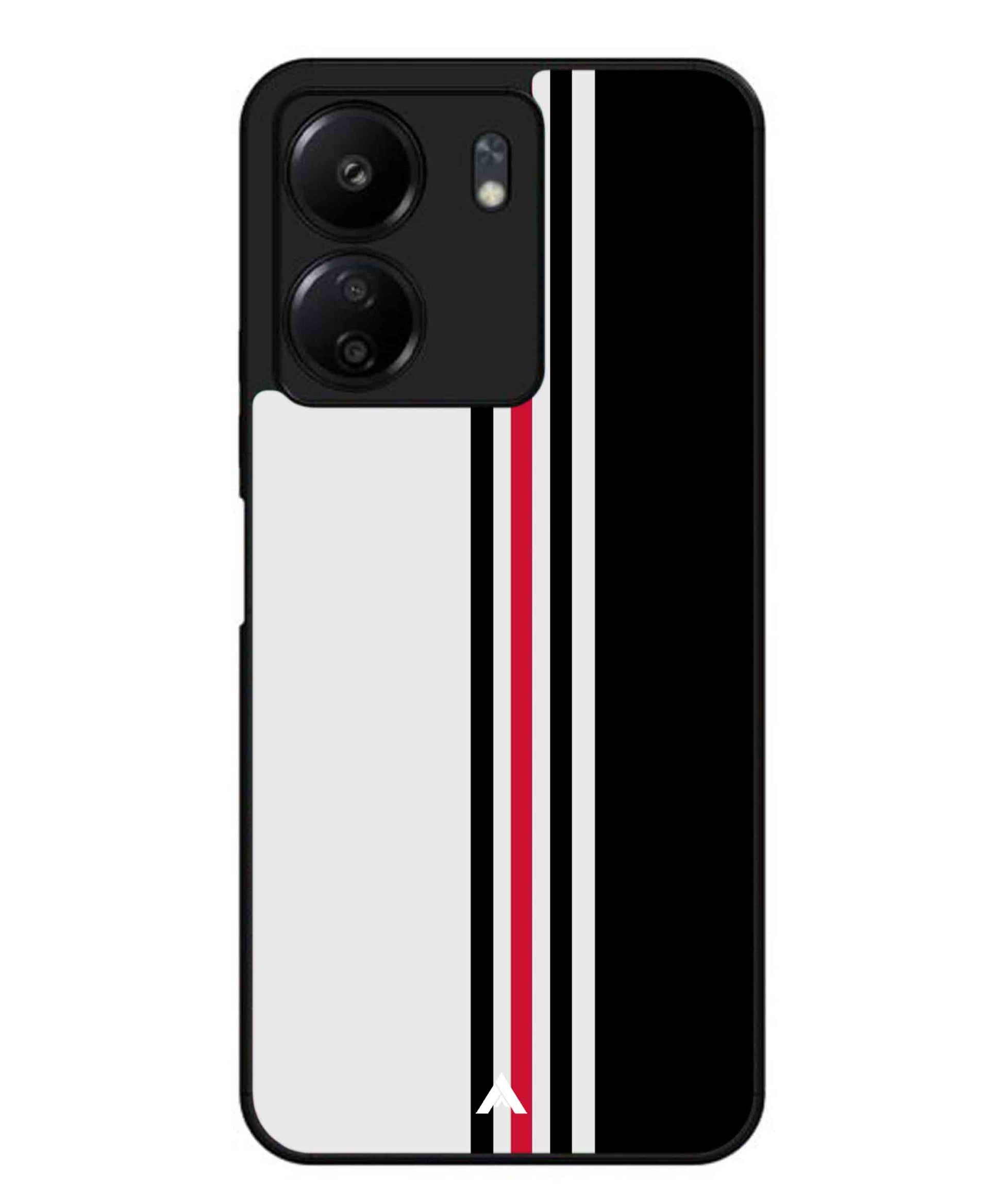 Stripe Pattern 3 Metal Back Cover Phone Case for Xiaomi Redmi 13C 4G
