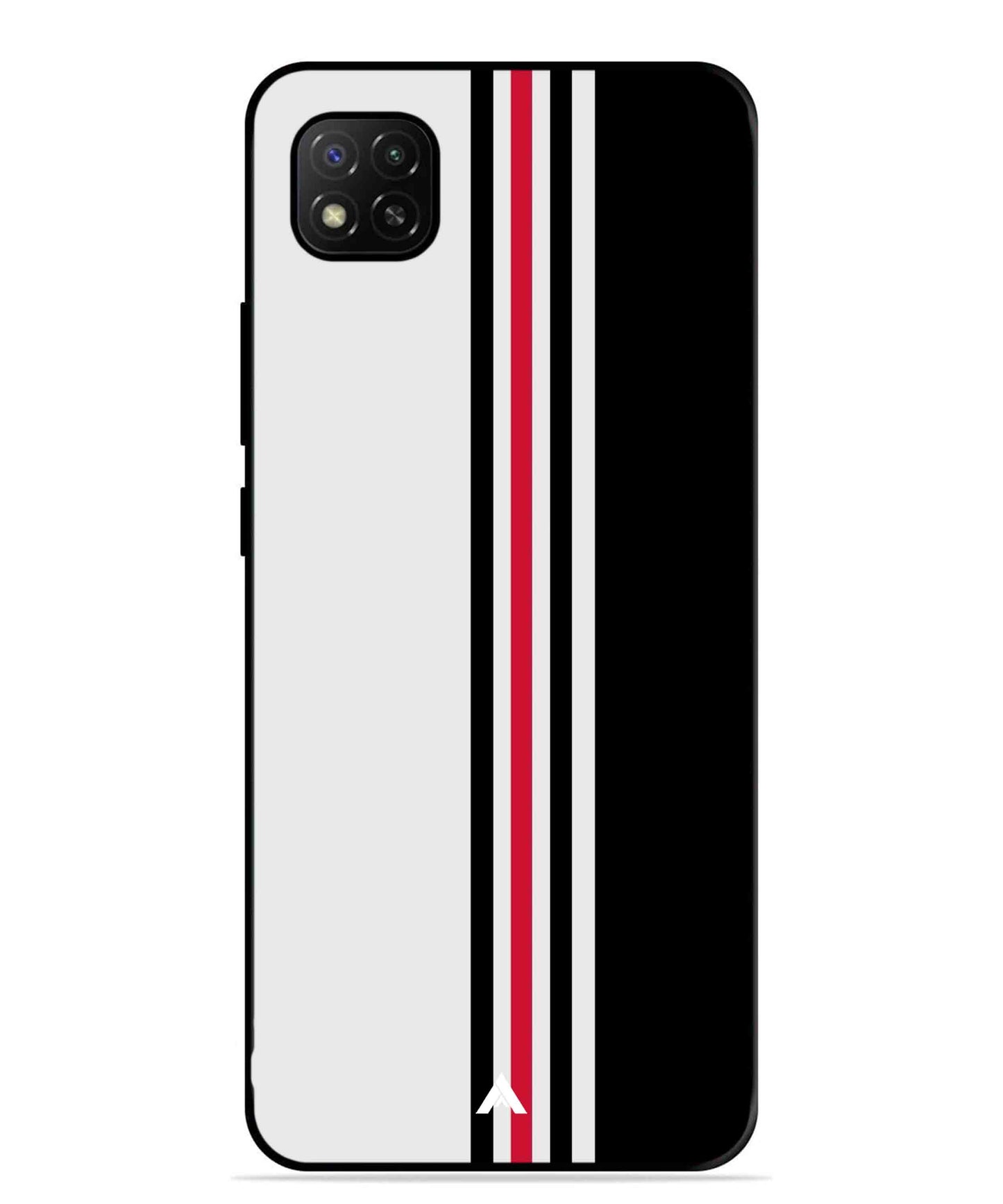 Stripe Pattern 3 Metal Back Cover Phone Case for Xiaomi Redmi 9C