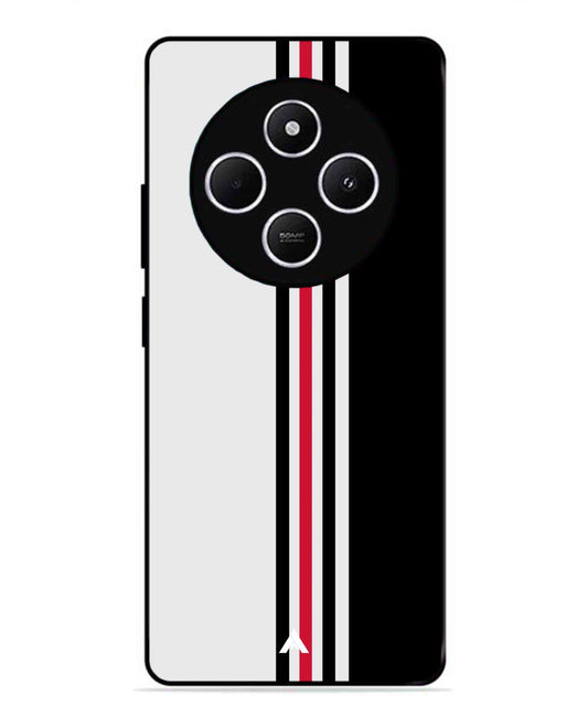 Stripe Pattern 3 Metal Back Cover Phone Case for Xiaomi Redmi A4