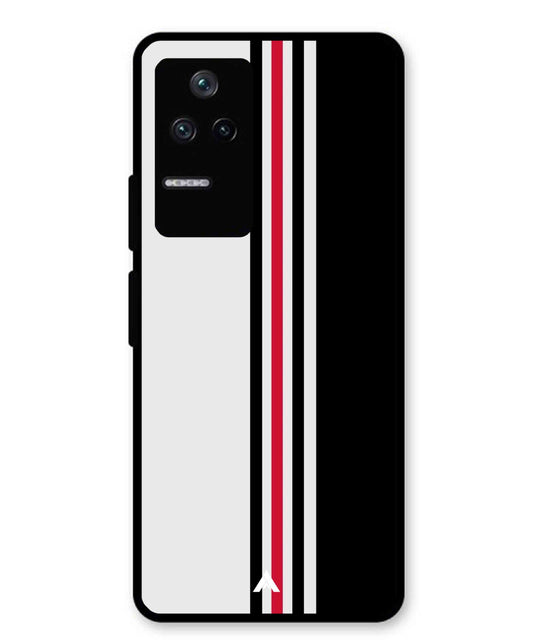 Stripe Pattern 3 Metal Back Cover Phone Case for Xiaomi Redmi K40s