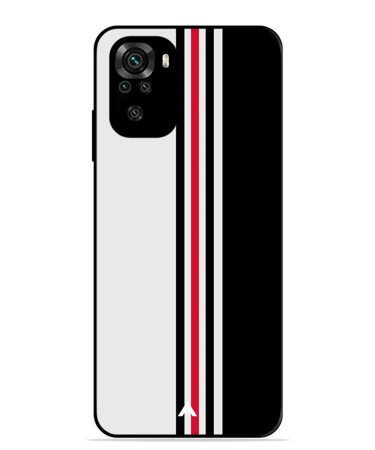 Stripe Pattern 3 Metal Back Cover Phone Case for Xiaomi Redmi Note 10