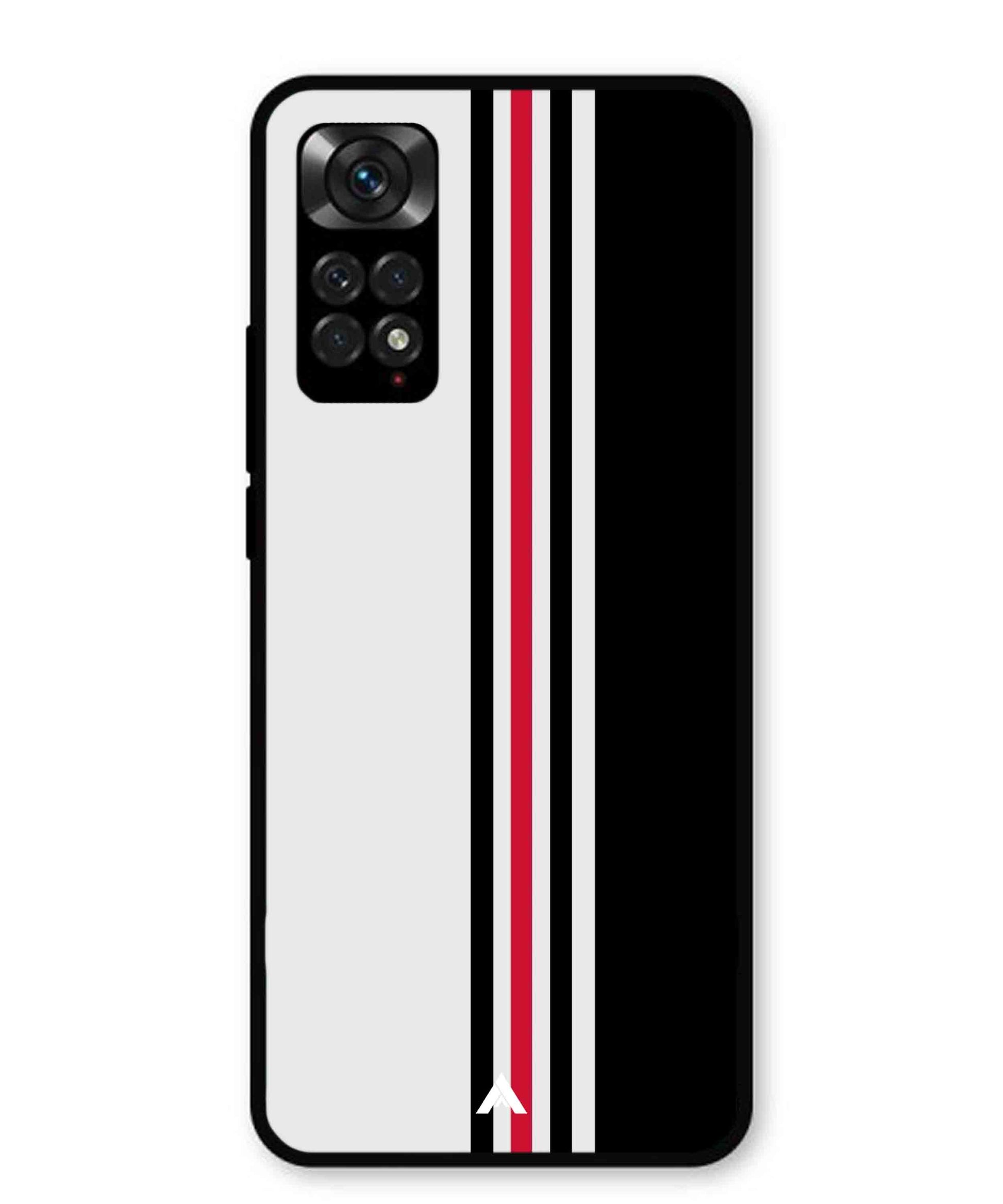 Stripe Pattern 3 Metal Back Cover Phone Case for Xiaomi Redmi Note 11