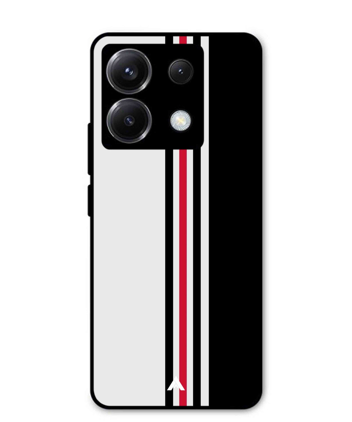Stripe Pattern 3 Metal Back Cover Phone Case for Xiaomi Redmi Note 13 Pro