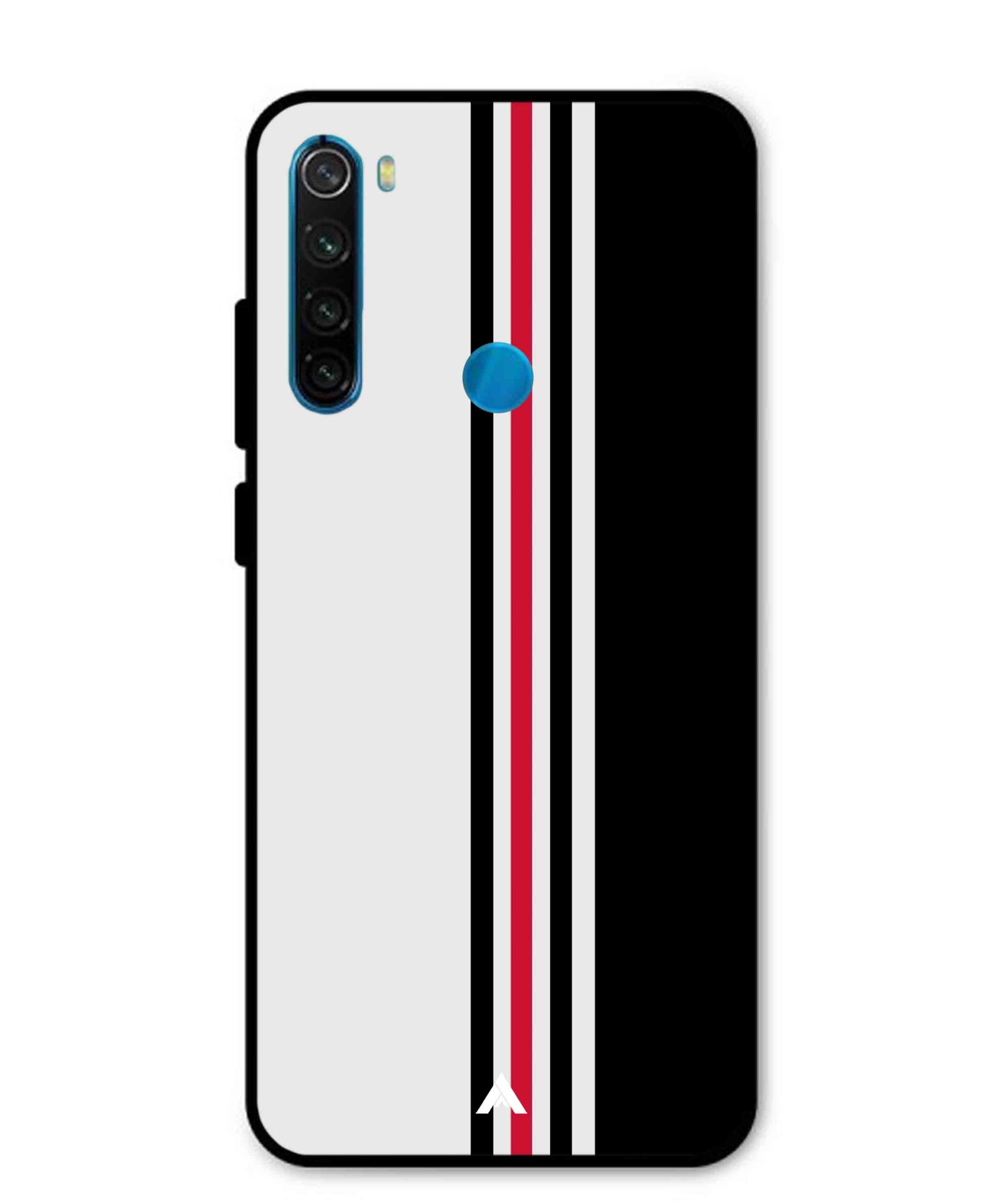 Stripe Pattern 3 Metal Back Cover Phone Case for Xiaomi Redmi Note 8
