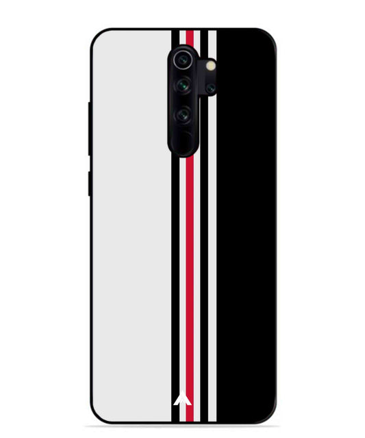 Stripe Pattern 3 Metal Back Cover Phone Case for Xiaomi Redmi Note 8 Pro