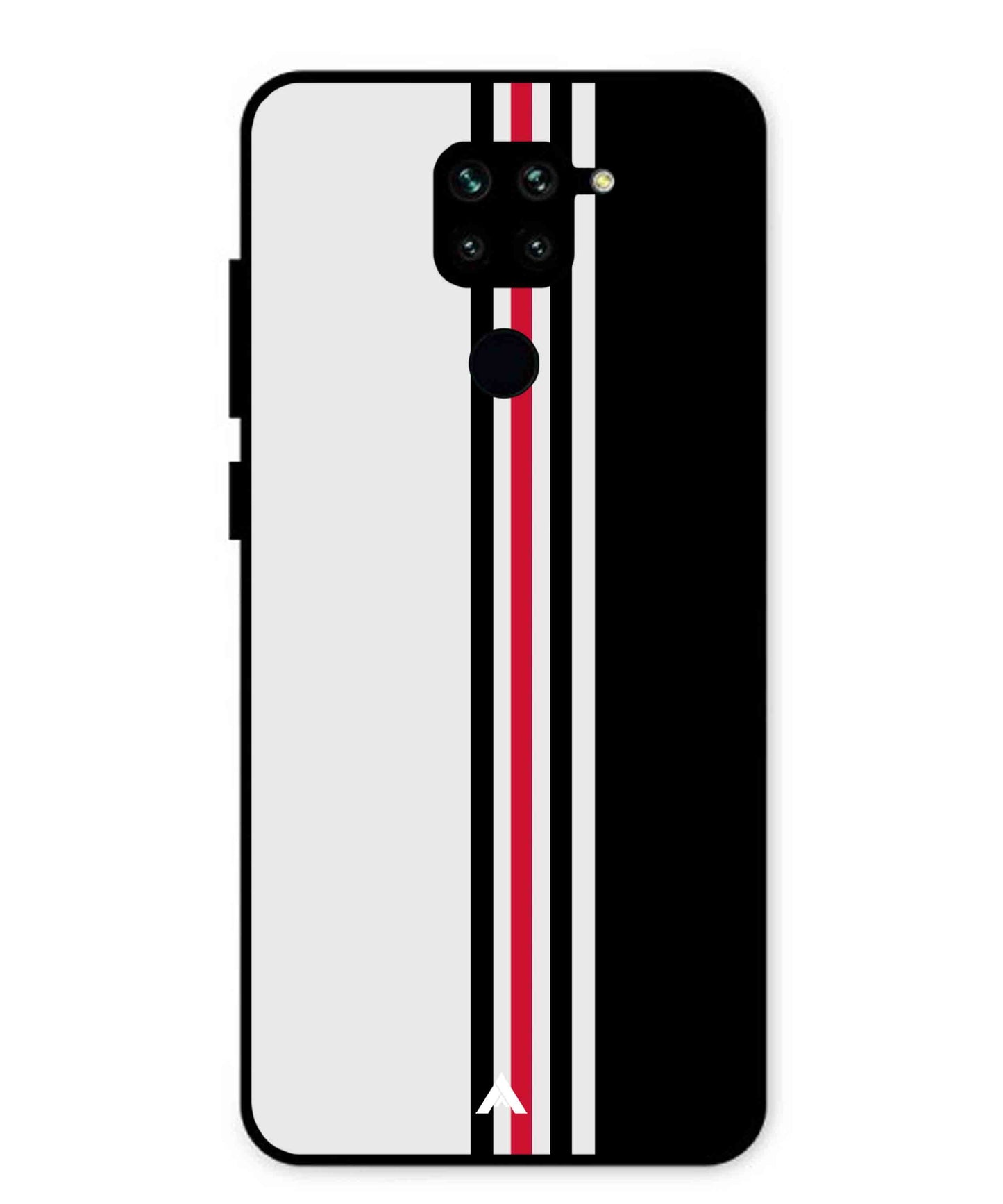 Stripe Pattern 3 Metal Back Cover Phone Case for Xiaomi Redmi Note 9