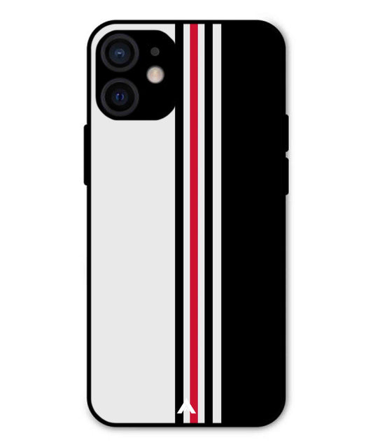 Stripe Pattern 3 Metal Back Cover Phone Case for iPhone 12 Mini