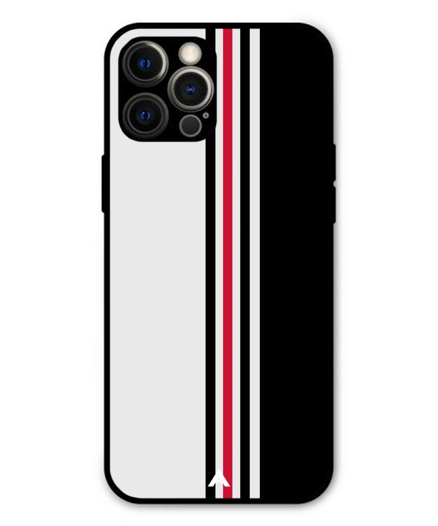 Stripe Pattern 3 Metal Back Cover Phone Case for iPhone 12 Pro Max
