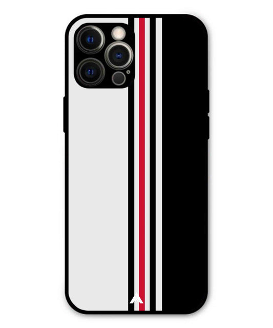 Stripe Pattern 3 Metal Back Cover Phone Case for iPhone 12 Pro Max