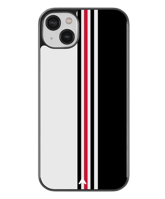 Stripe Pattern 3 Metal Back Cover Phone Case for iPhone 13