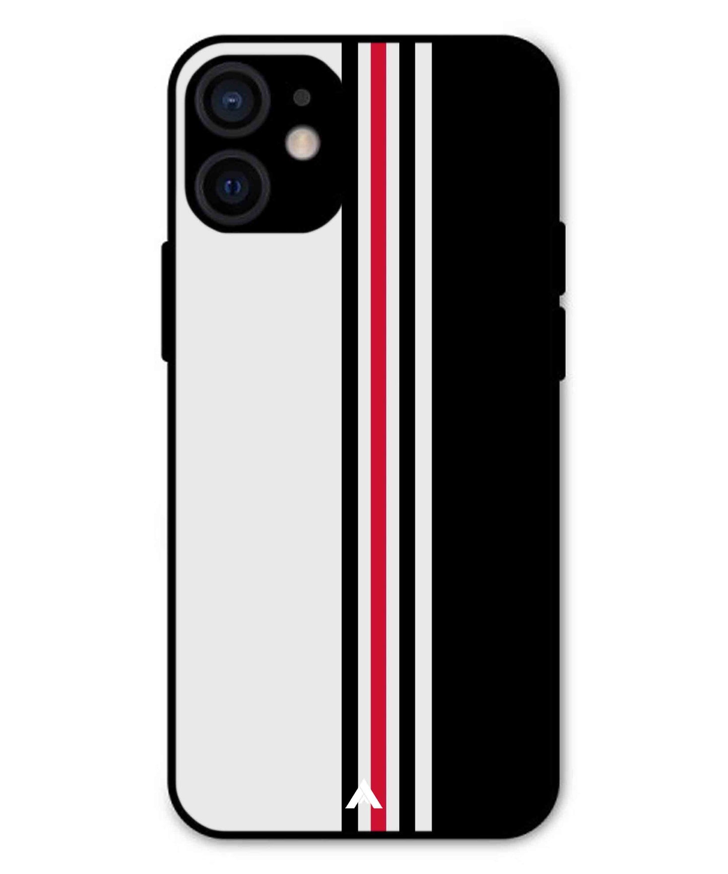 Stripe Pattern 3 Metal Back Cover Phone Case for iPhone 13 Mini