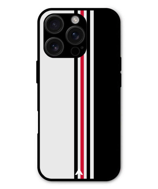 Stripe Pattern 3 Metal Back Cover Phone Case for iPhone 13 Pro