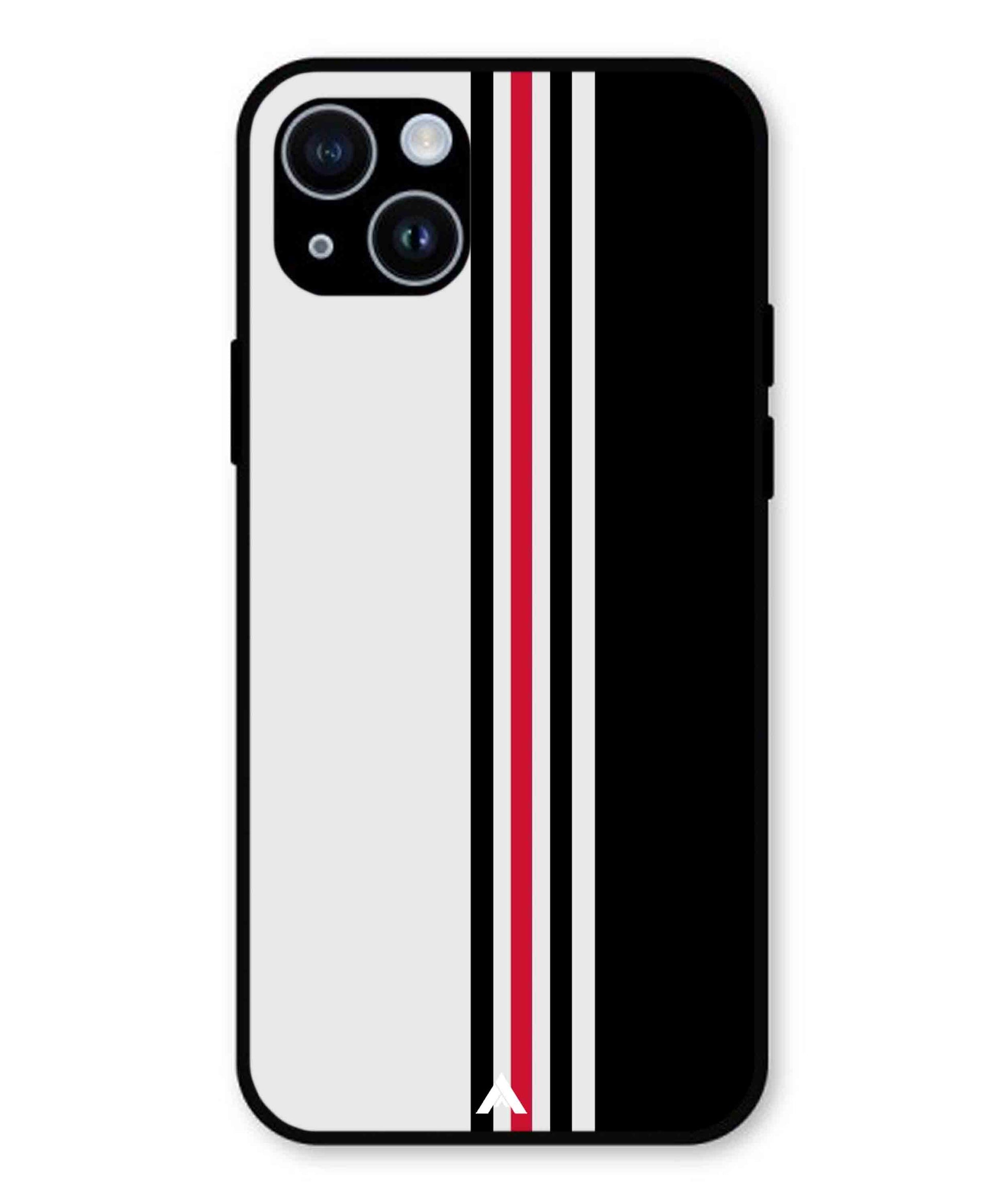 Stripe Pattern 3 Metal Back Cover Phone Case for iPhone 14