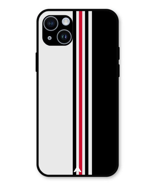 Stripe Pattern 3 Metal Back Cover Phone Case for iPhone 14
