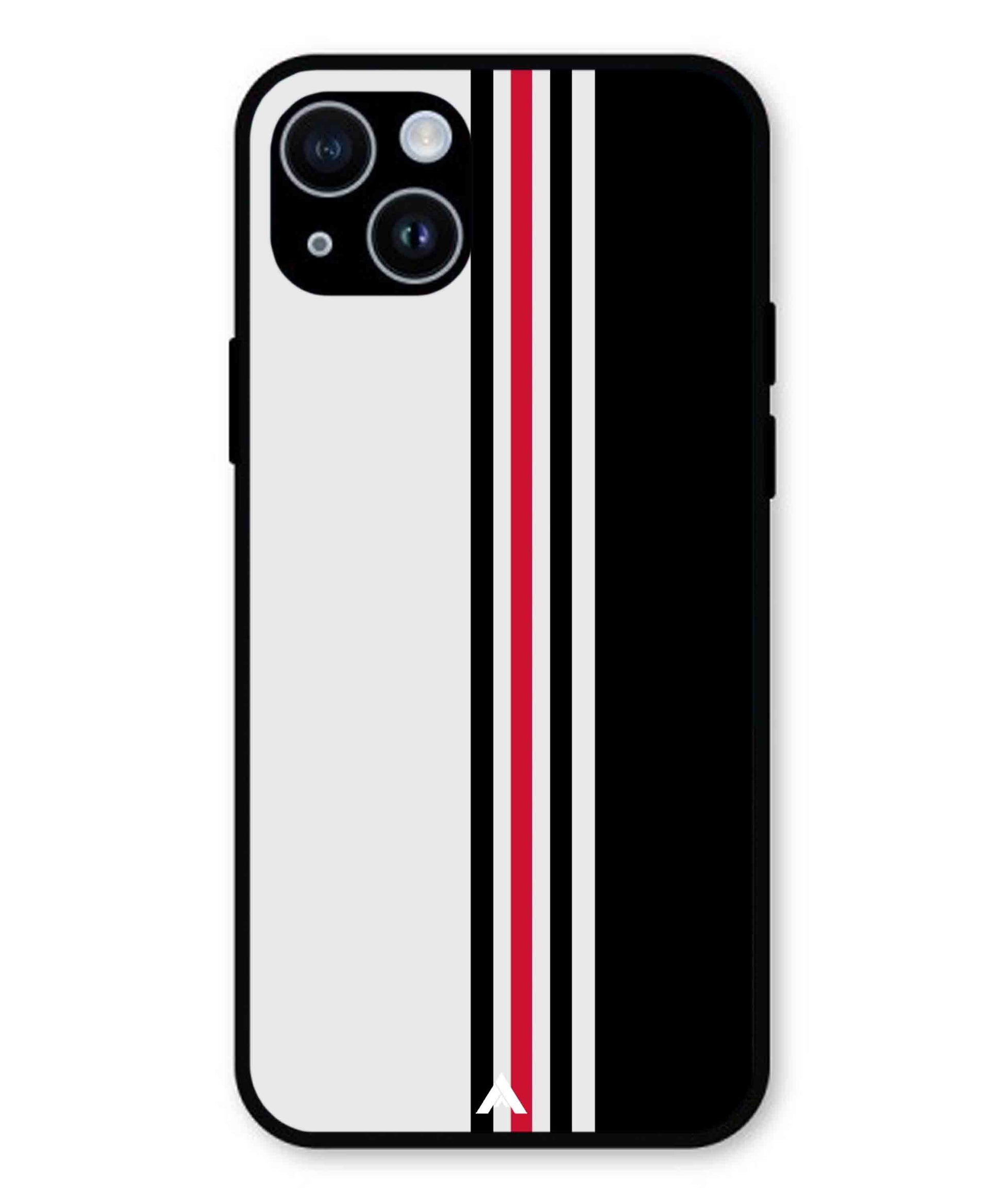 Stripe Pattern 3 Metal Back Cover Phone Case for iPhone 14 Plus