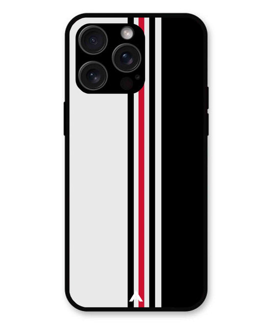 Stripe Pattern 3 Metal Back Cover Phone Case for iPhone 14 Pro Max