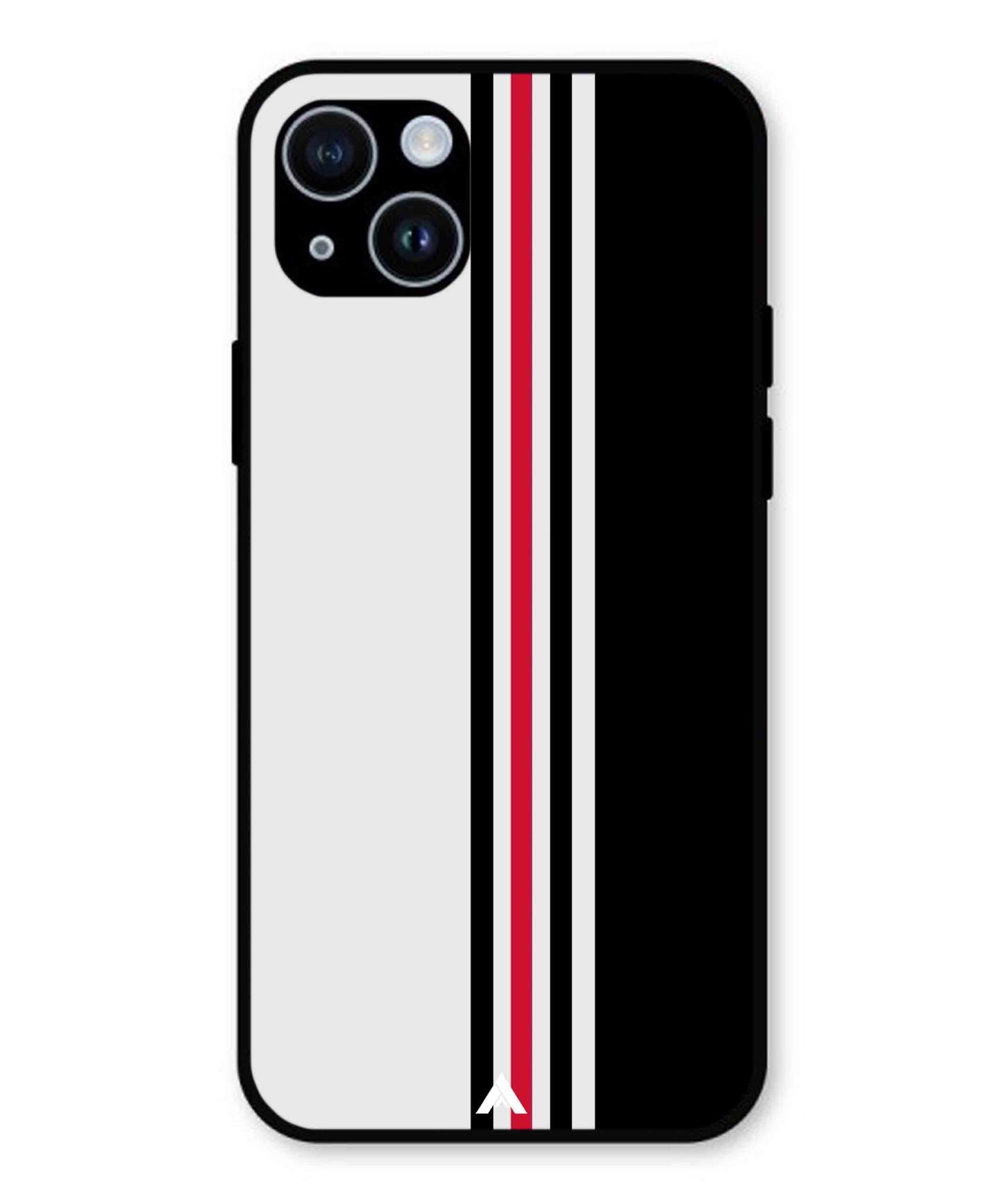 Stripe Pattern 3 Metal Back Cover Phone Case for iPhone 15